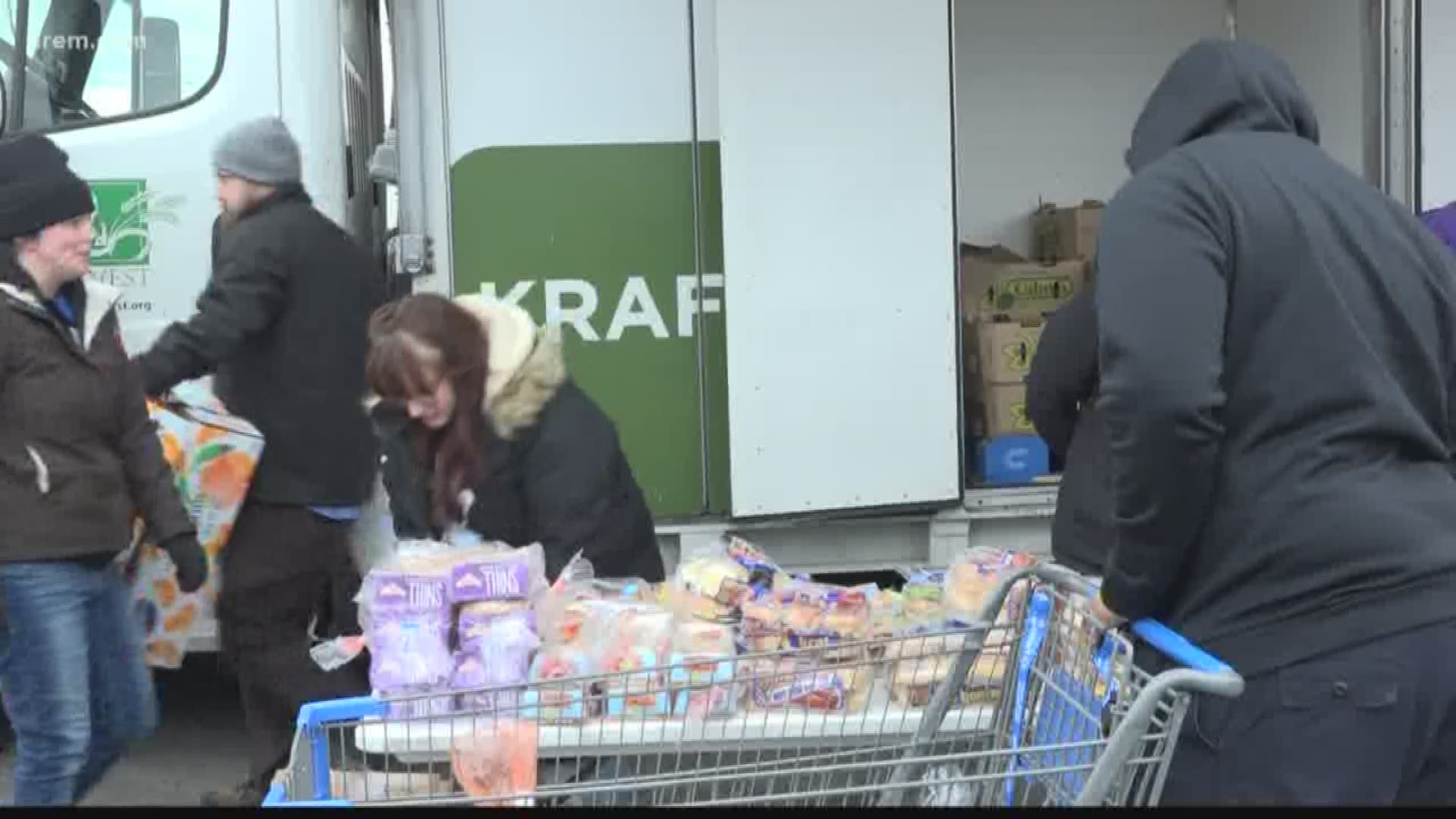 On a typical day, around noon, Anthony Scott would be leaving the airport after his TSA shift. Tuesday he left work at that time, but not to head home. Instead, he came to a Second Harvest Food Bank to pick up food for his family.