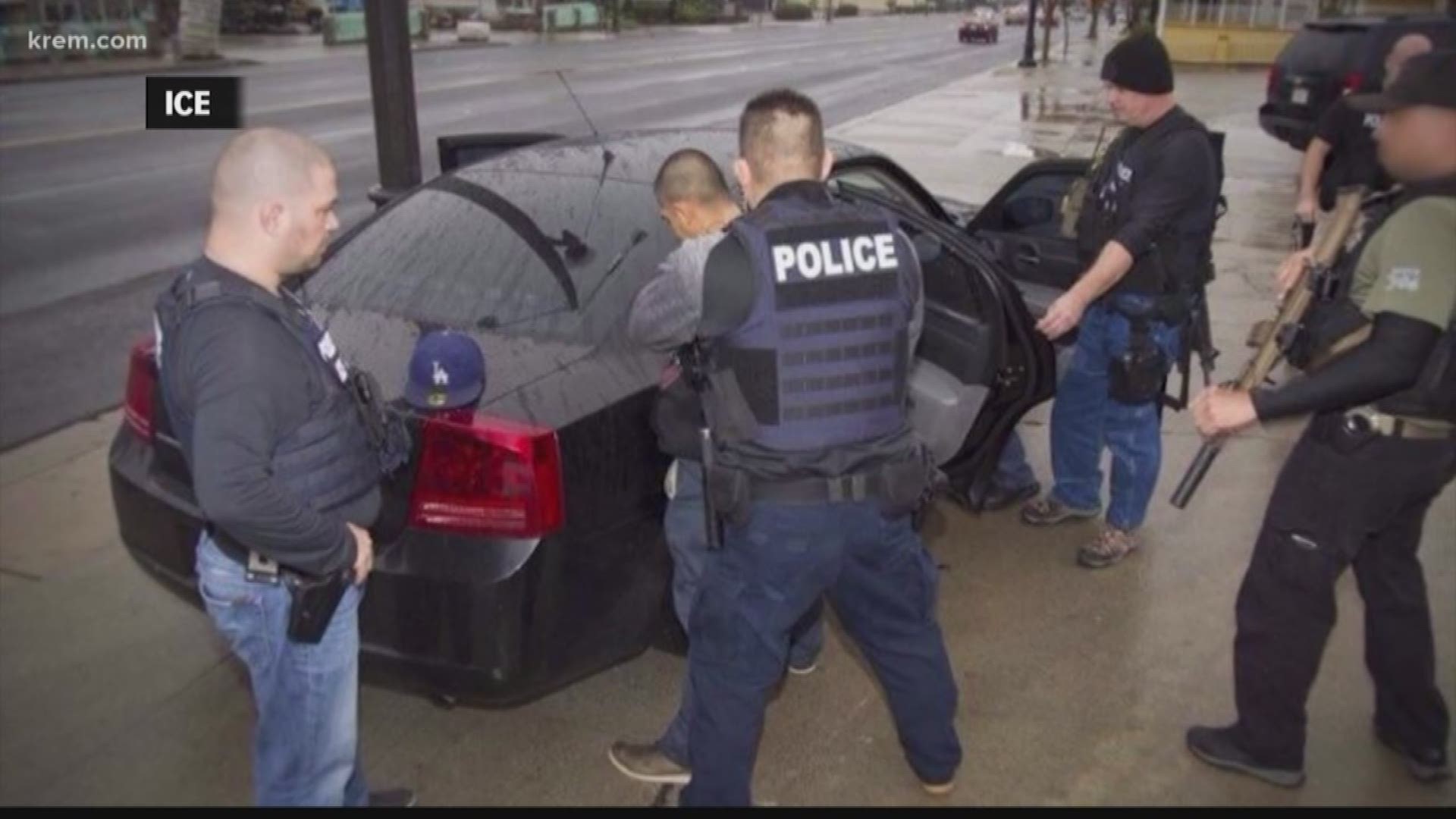 If the agents say you are being detained, it is your right to ask to see a judicial warrant. If they do not provide one, ask if you're free to go.