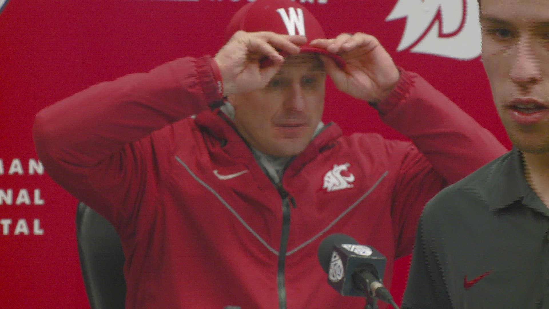 WSU Head Coach Jake Dickert shares his thoughts following the Cougars' loss to No. 12 Washington in this year's Apple Cup.