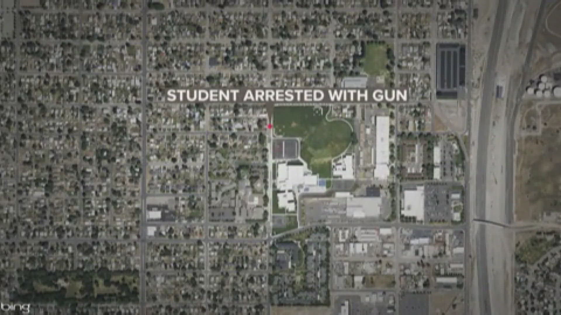 SPD said District 81 Resource Officers contacted the student and took his backpack away before the student fled campus, finding a loaded handgun in the backpack.