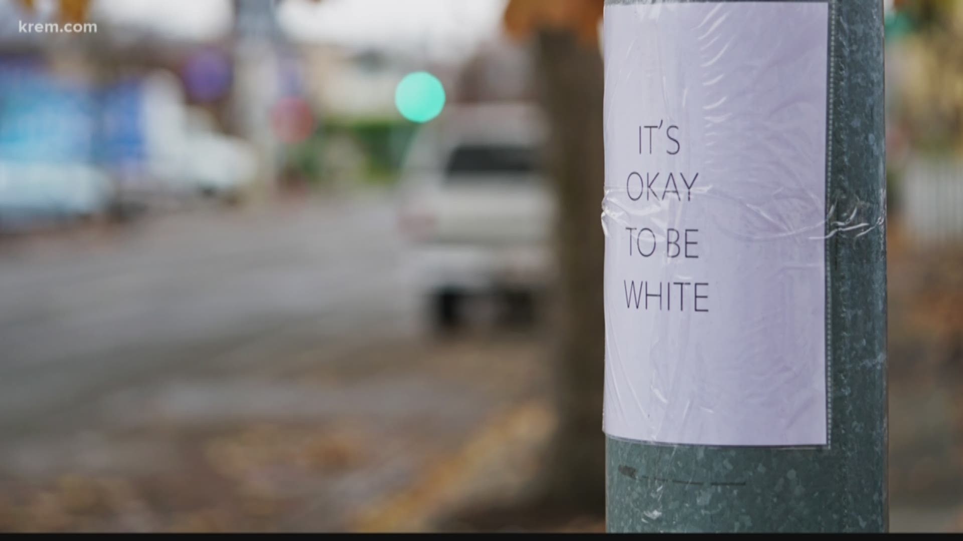 More than 30 fliers with the message "It's okay to be white," were found on the University of Idaho's campus on Thursday. The U of I president said the slogan is "associated with a provocation by white supremacists and neo-Nazi groups."
