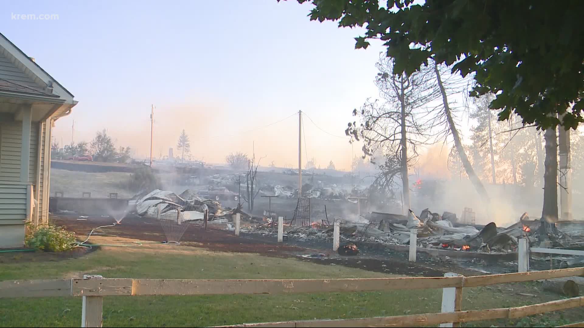 Town of Malden, Wash. decimated by wildfire in Whitman County; most