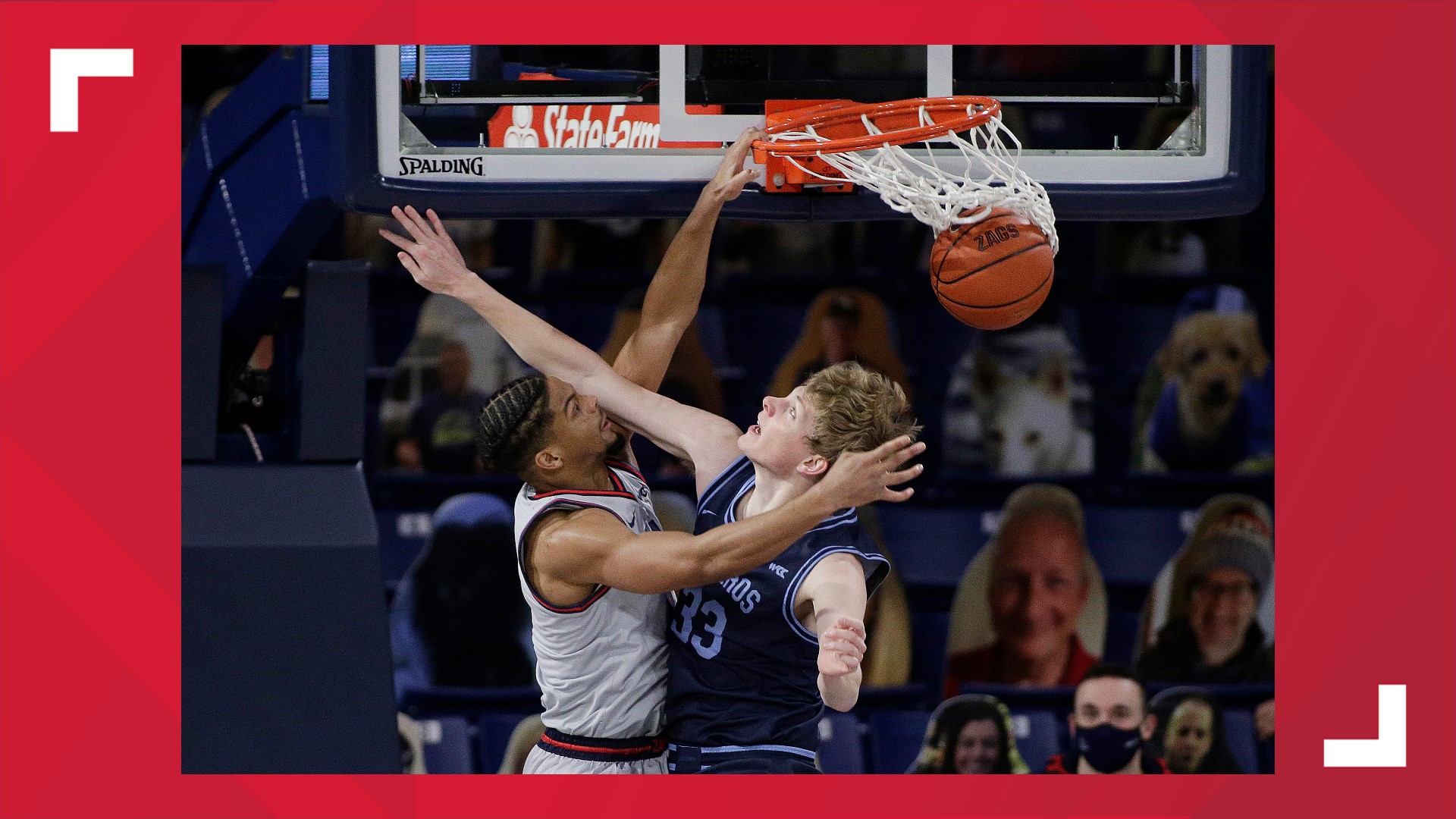 Drew Timme scored 21 points as No. 1 Gonzaga beat San Diego 106-69 on Saturday night, extending the nation’s longest winning streak to 26 games.