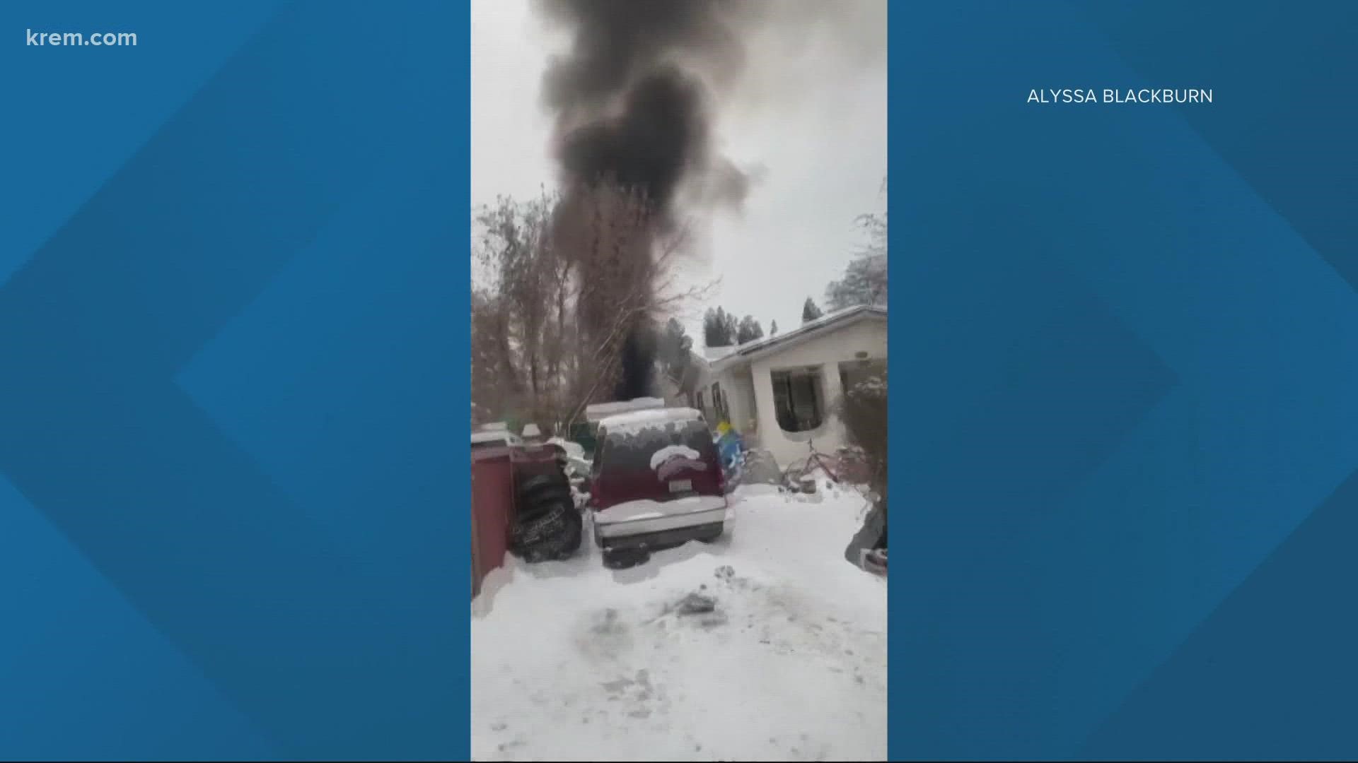 11 children were taken into protective custody after a rubbish fire broke out in the backyard of a house on 6th Avenue in Spokane on Sunday morning.