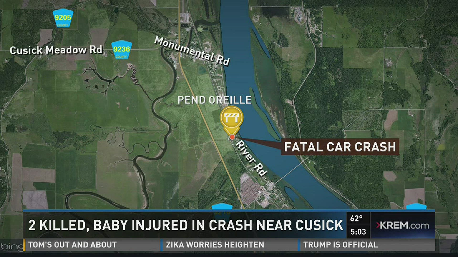 Two dead, child injured in rollover wreck near Cusick