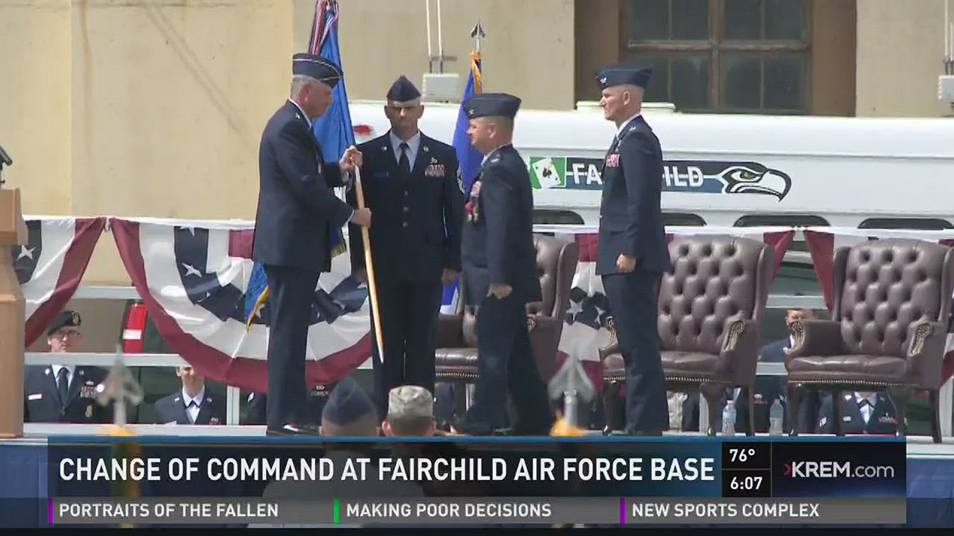 It was an emotional day for outgoing Fairchild Air Force commander Colonel Charles B. McDaniel.