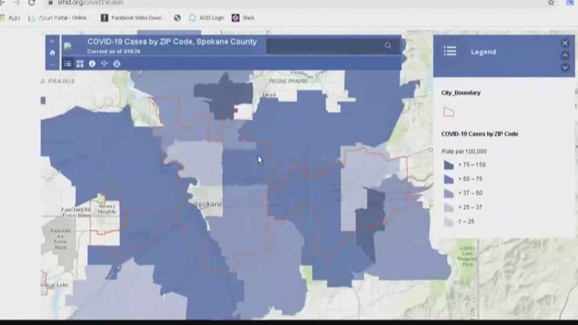 Spokane County Zip Code Map How to track coronavirus cases by ZIP code in Spokane County 