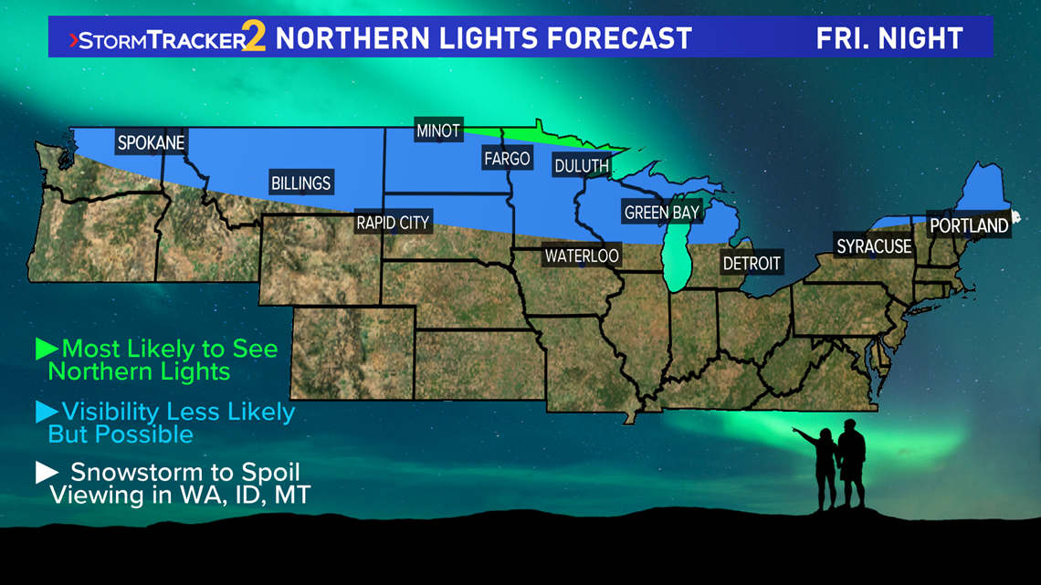 best time to see northern lights tonight