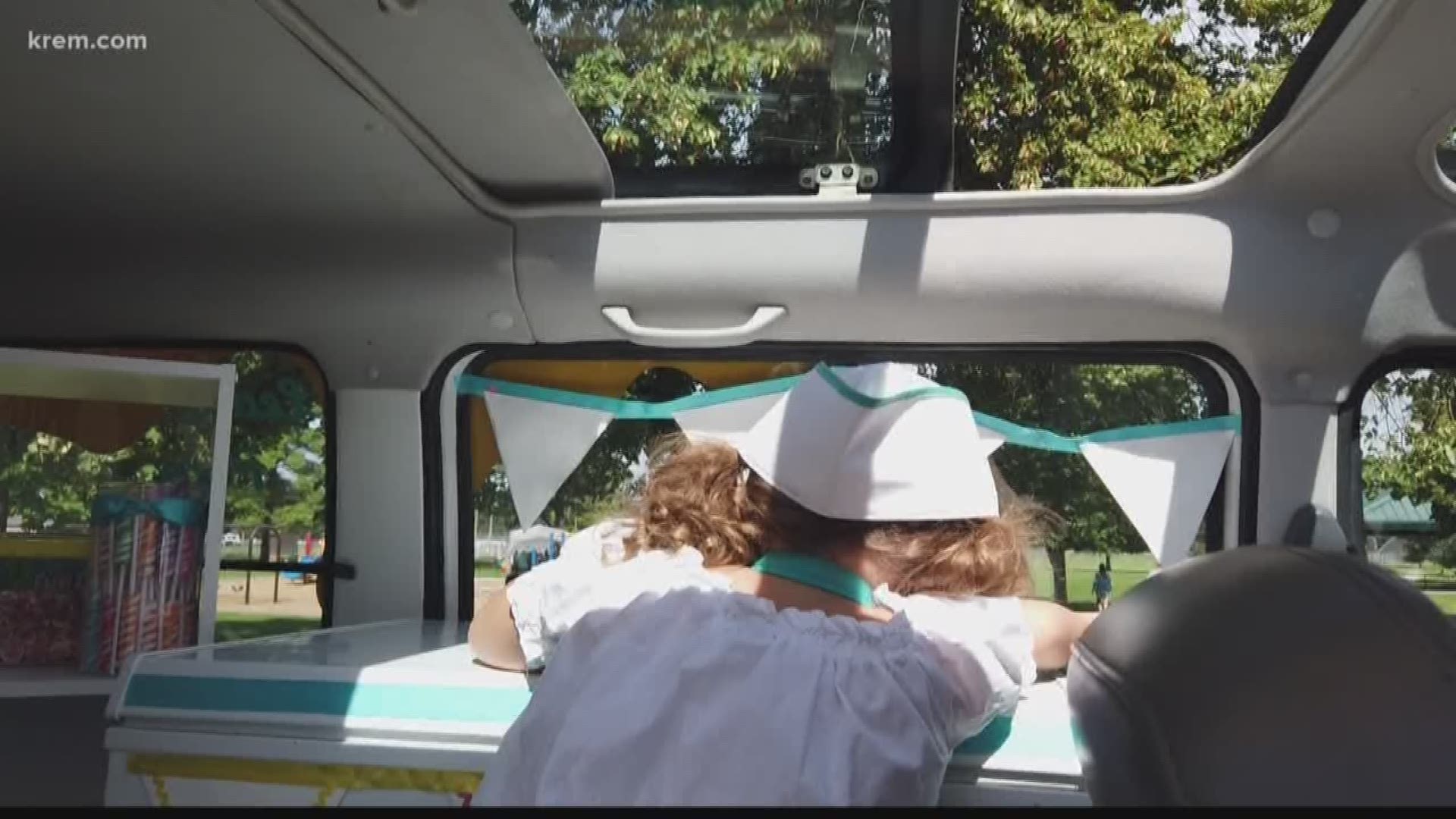 Chauncy Welliver and daughter bring their own ice cream truck to Spokane