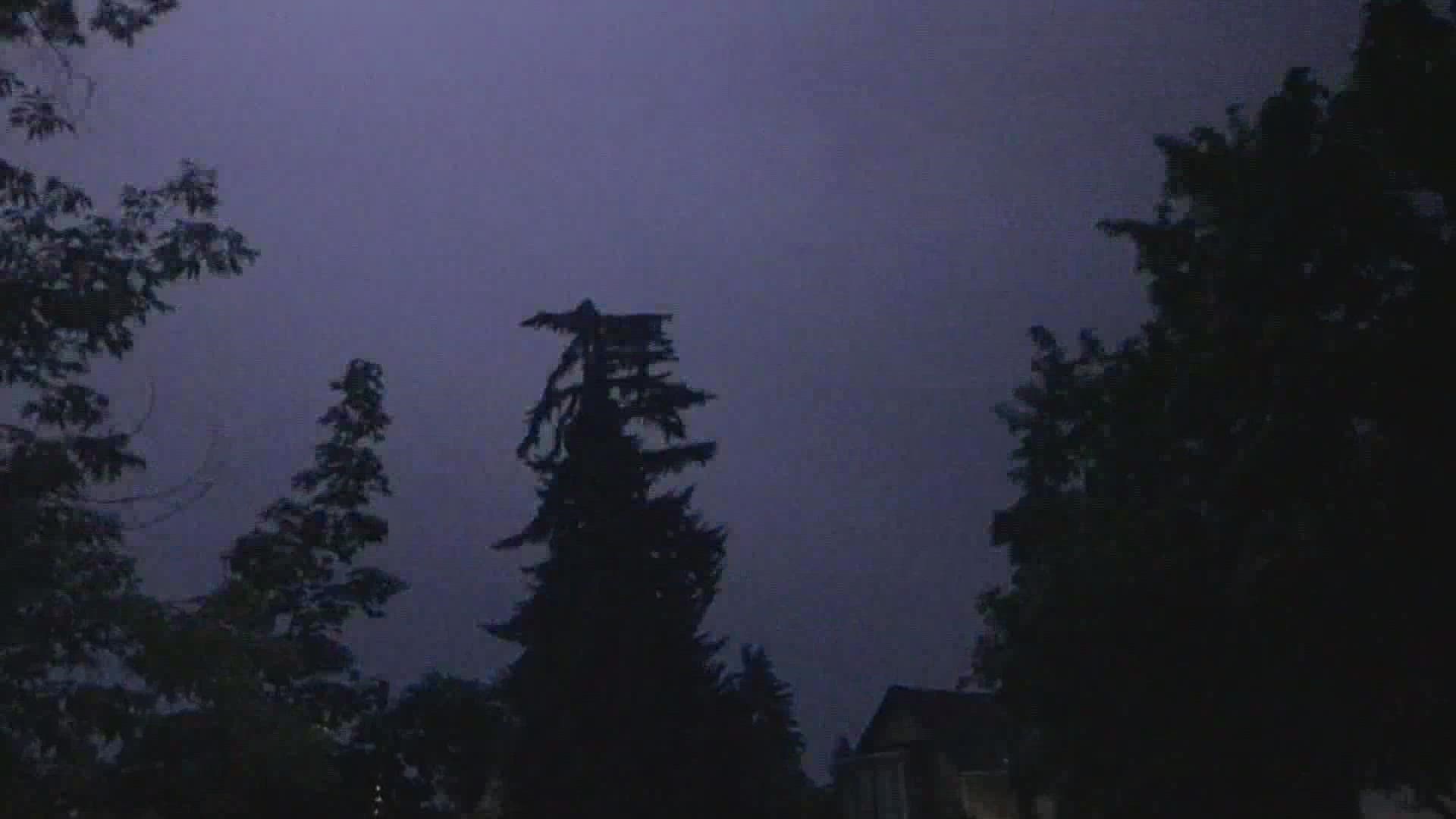People across eastern Washington and north Idaho got a loud wake-up call in the middle of the night as strong thunderstorms rolled through the area.