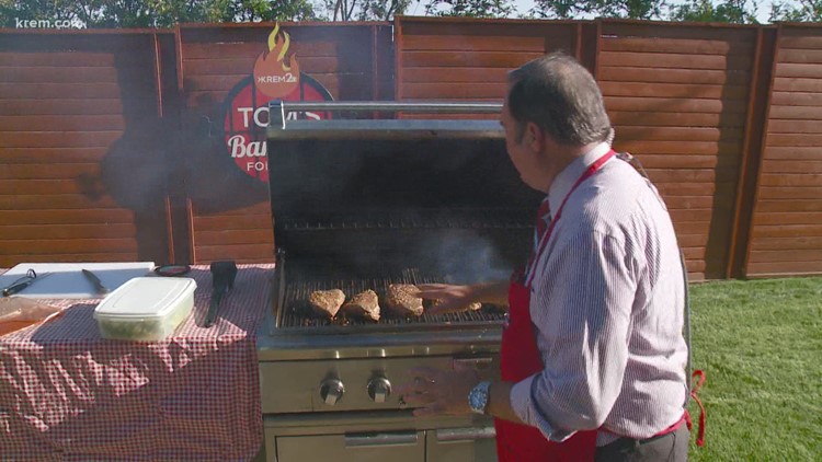 Tom's BBQ Forecast: Grilled Top Round Steak with Parmesan Asparagus