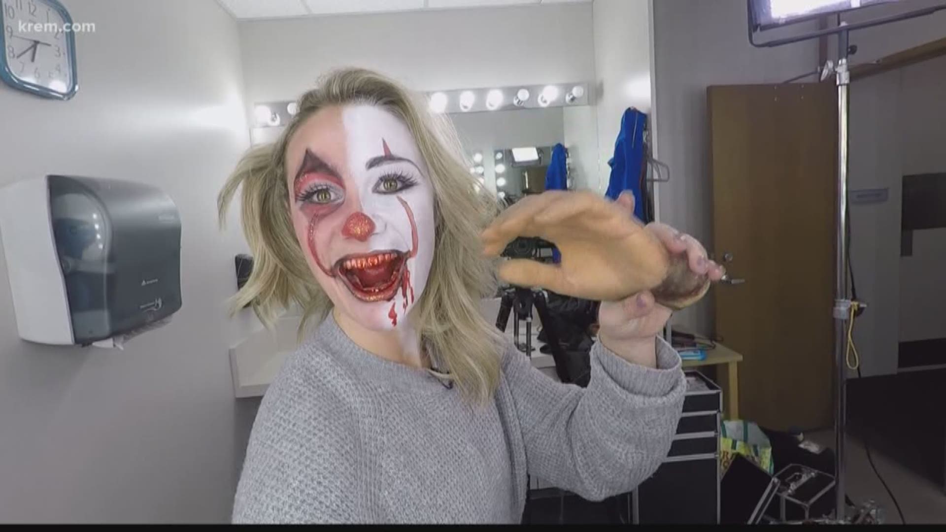 A local makeup artist shows us how to make a DIY Halloween costume look professional.
