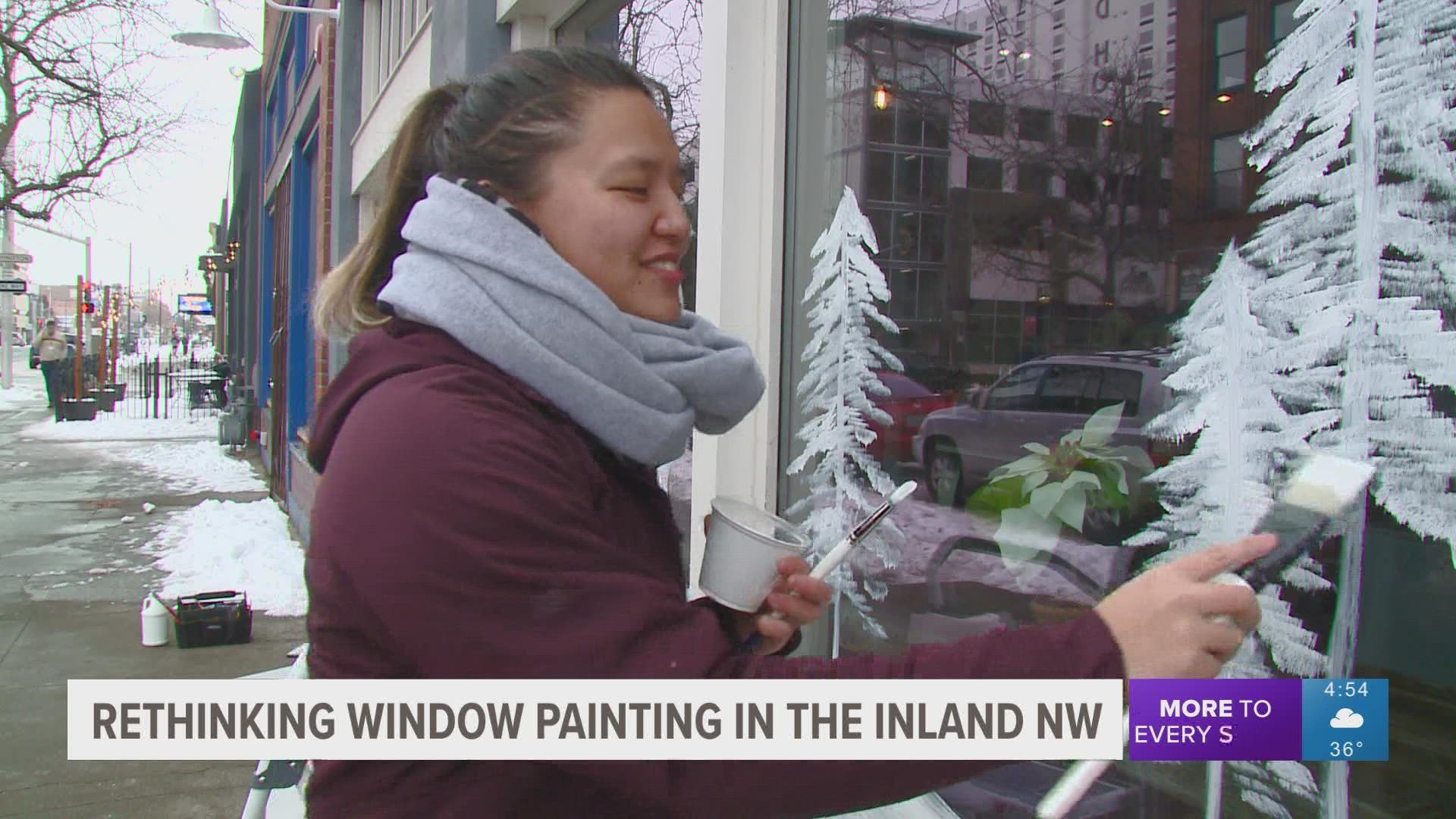 Local artist Cat Kailani is doing her part to keep window painting alive in the Inland Northwest.