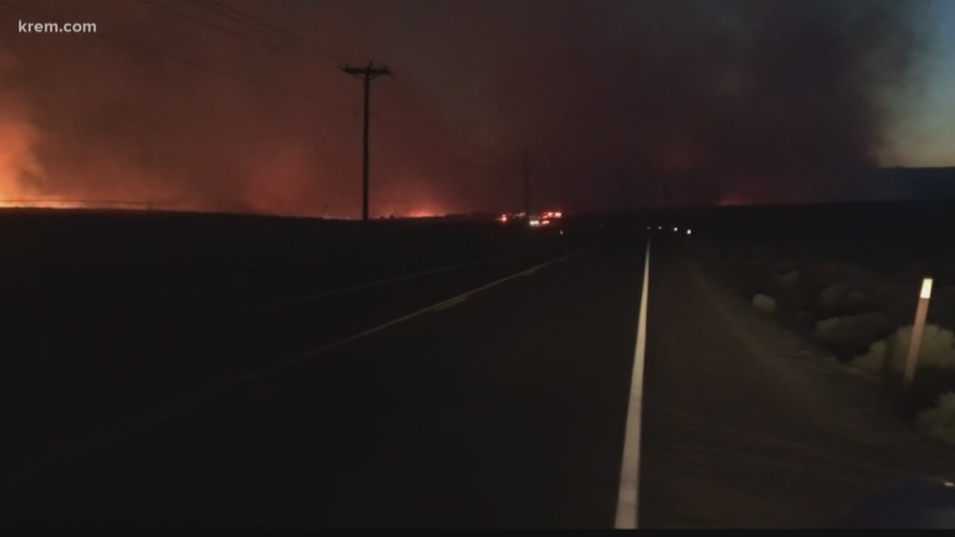 KREM Reporter Amanda Roley met with a landowner near the 243 Fire in Grant County and learned about how they dug fire lines around their property.