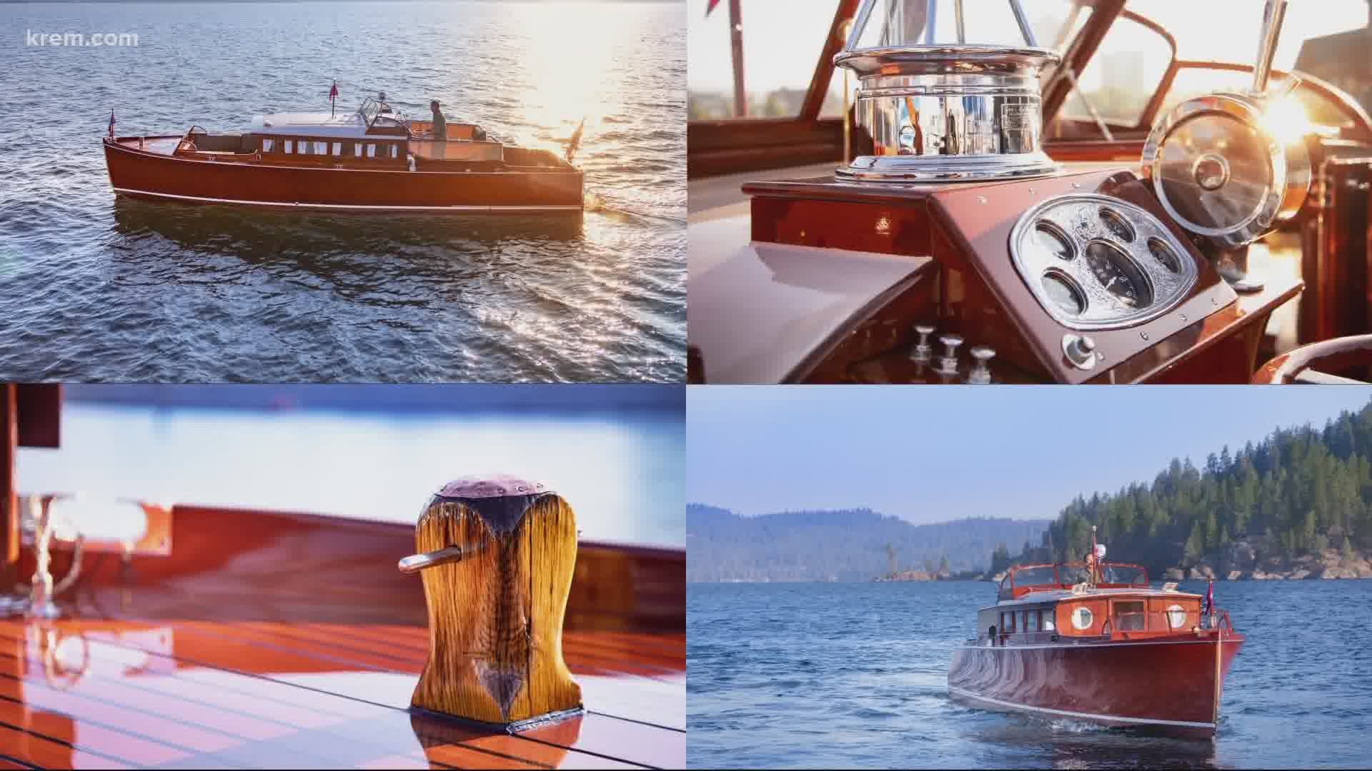 Willow, a 38-foot wooden yacht, includes seating for 12 passengers. It is a 14-month restoration of Chris-Craft's first-ever 1929 Commuter Cruiser.