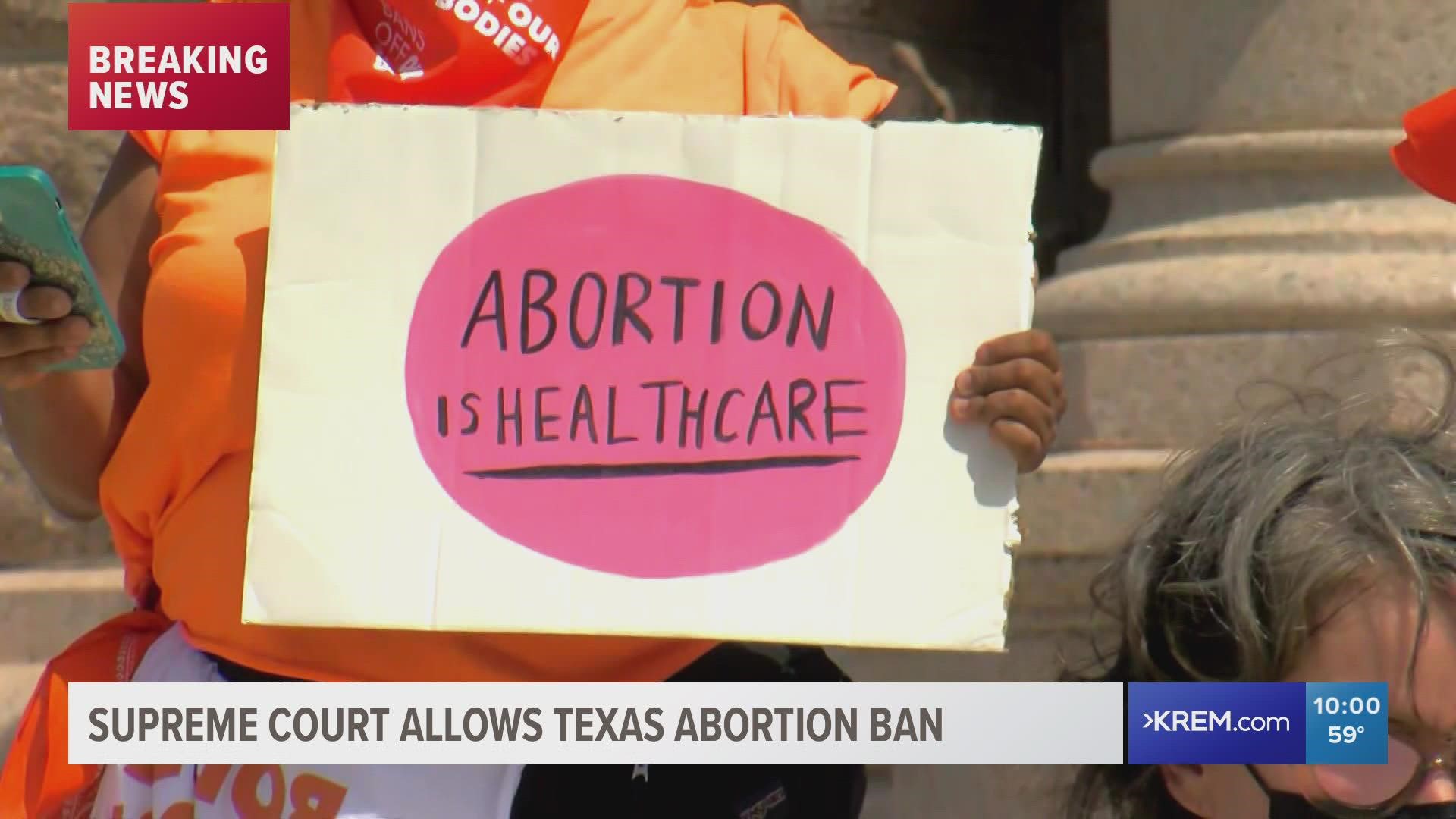 Supreme Court denies request to stop Texas 6-week abortion ban and other  top stories at 10 p.m.