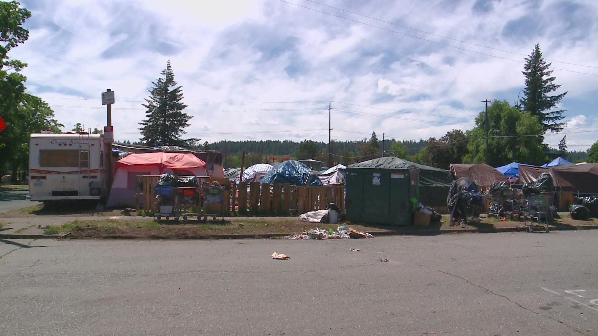 Leaders have until Thursday to come up with a plan to clear the homeless camp near I-90 and Freya if they want access to $24 million in state funding.