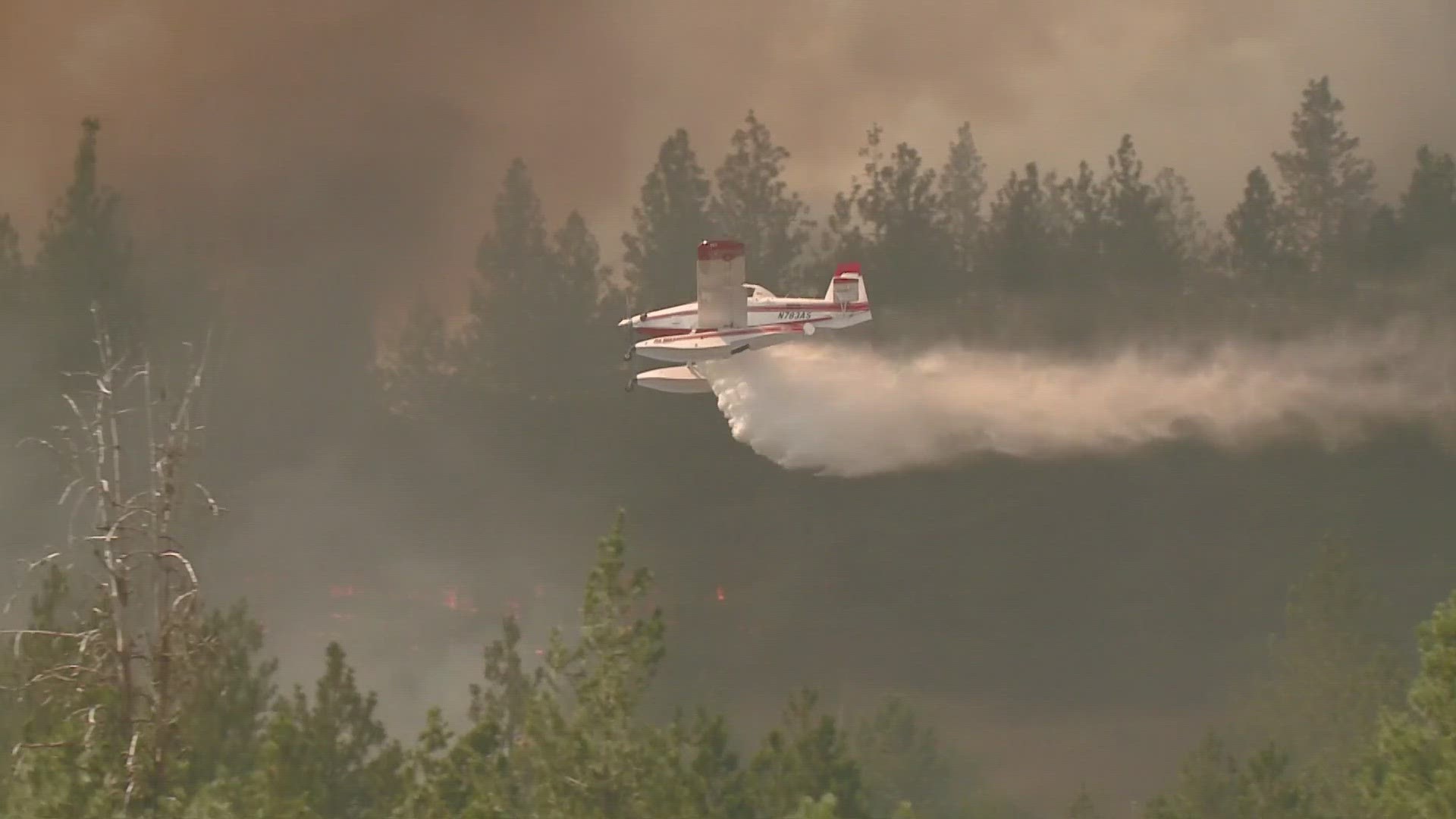 KREM 2's Kyle Simchuk goes in-depth on the 100 acre wildfire burning along Cheney Spokane Road.