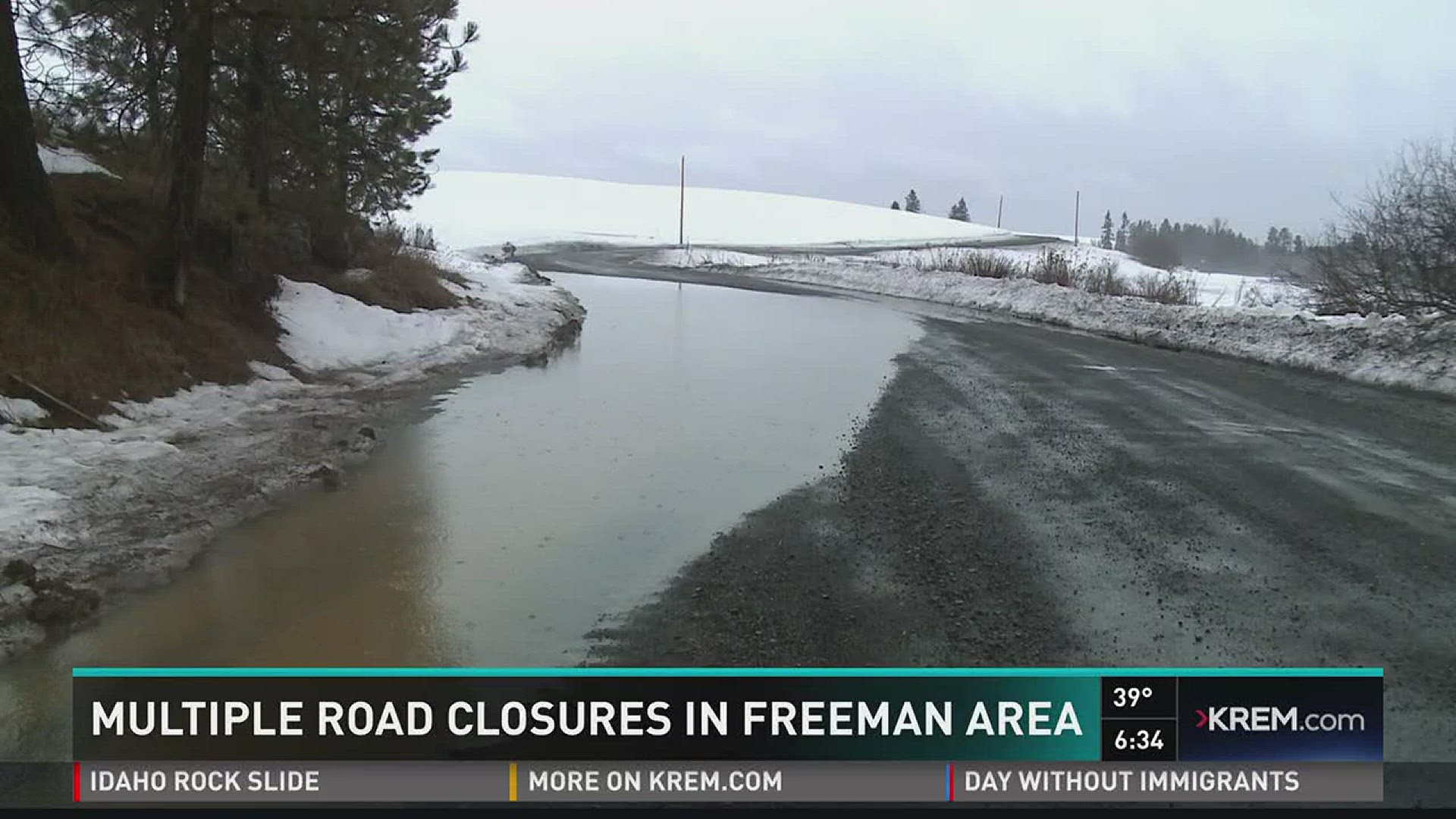 KREM 2's Bre Clark investigates washed out roads in the Freeman area.