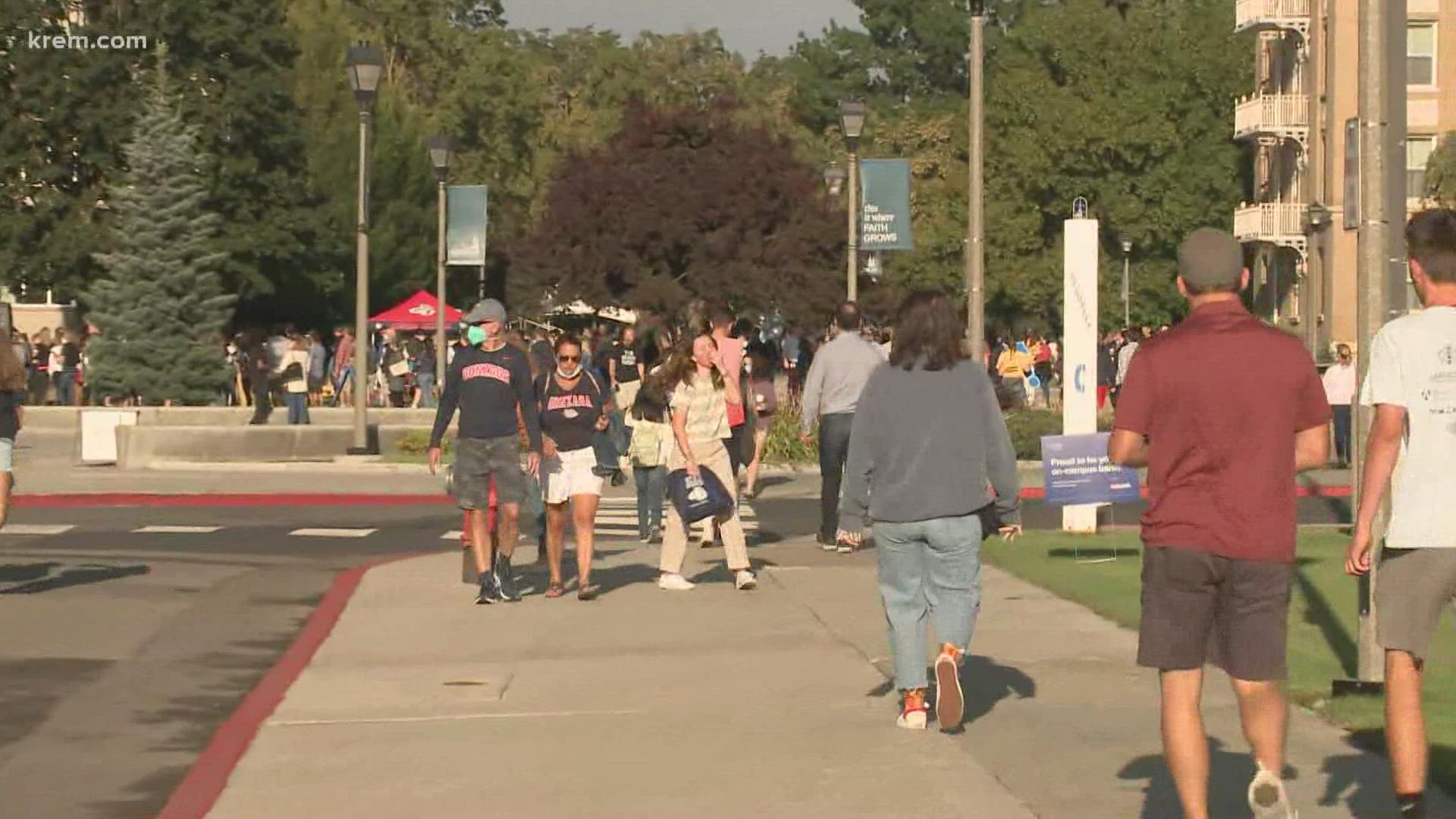 Gonzaga University is welcomed new students to campus on Friday.