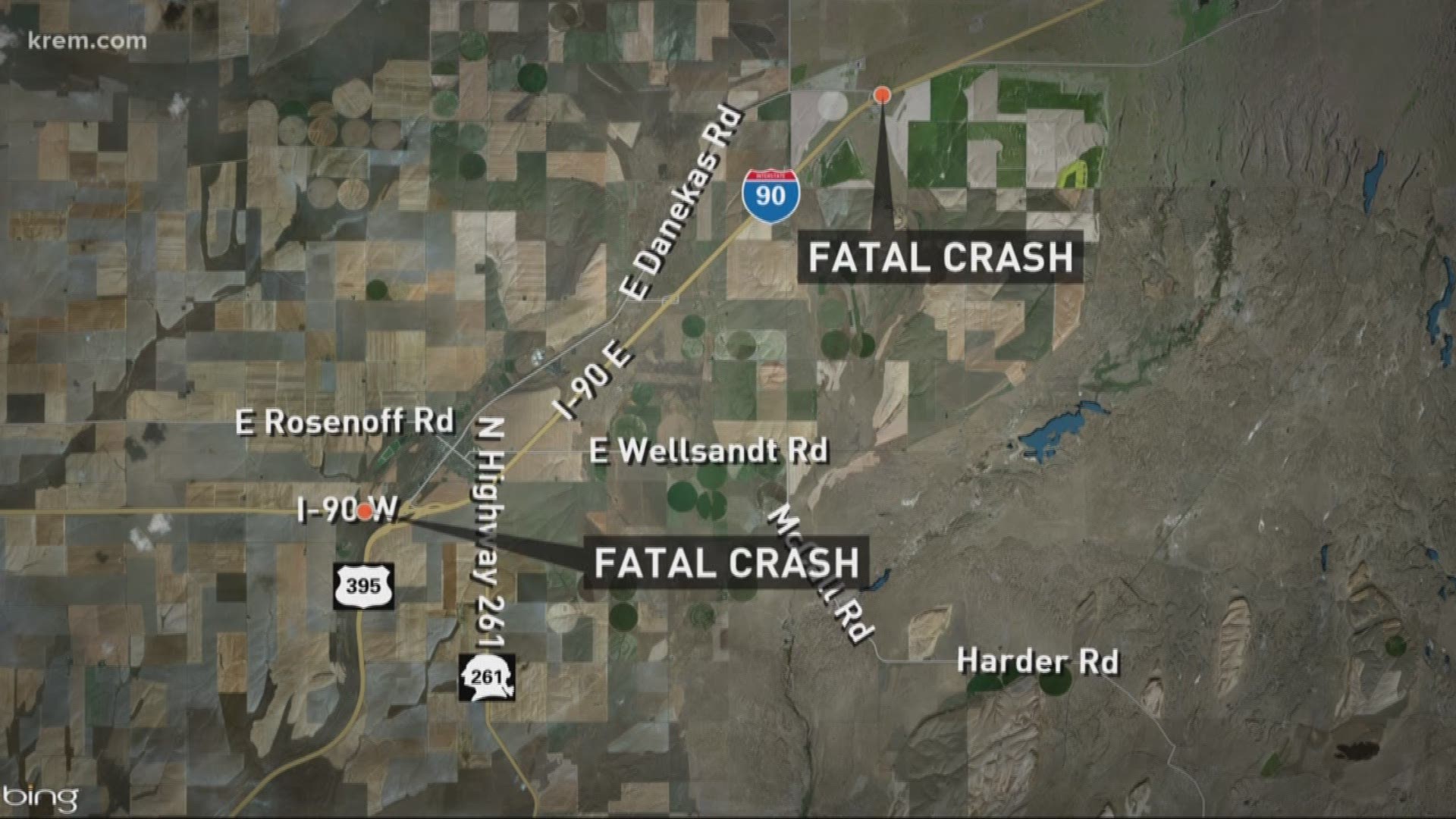 WSP Two fatal crashes on I90 near Ritzville, roadway not blocked