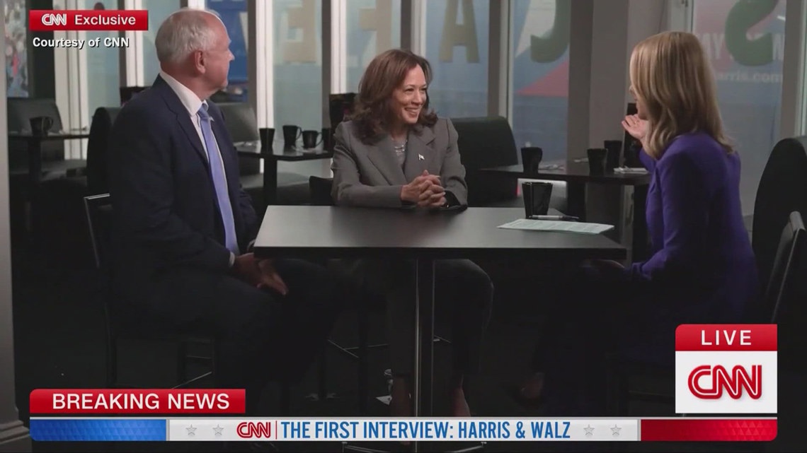 Harris defends policy changes during CNN interview | krem.com