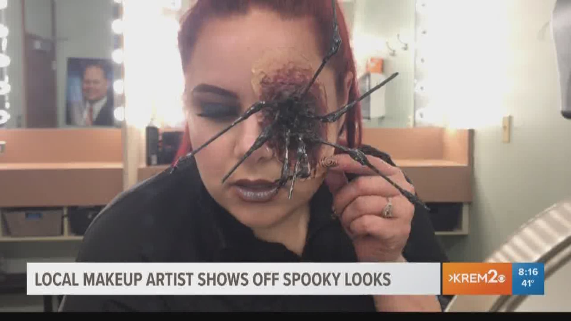 Spokane mom and makeup artists shows off spooky looks