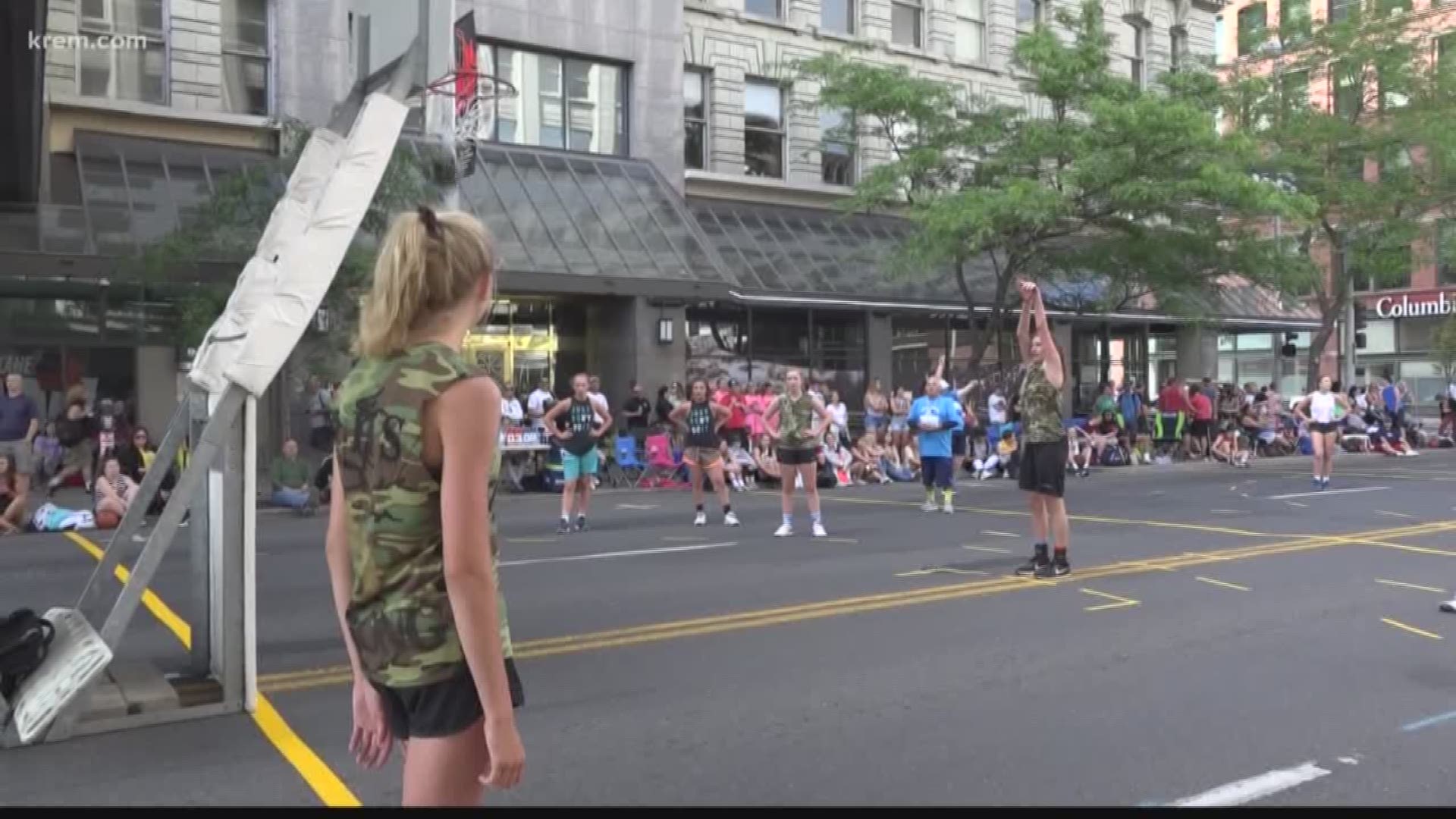 Freeman students compete in Hoopfest as "The Survivors" (6-30-18)