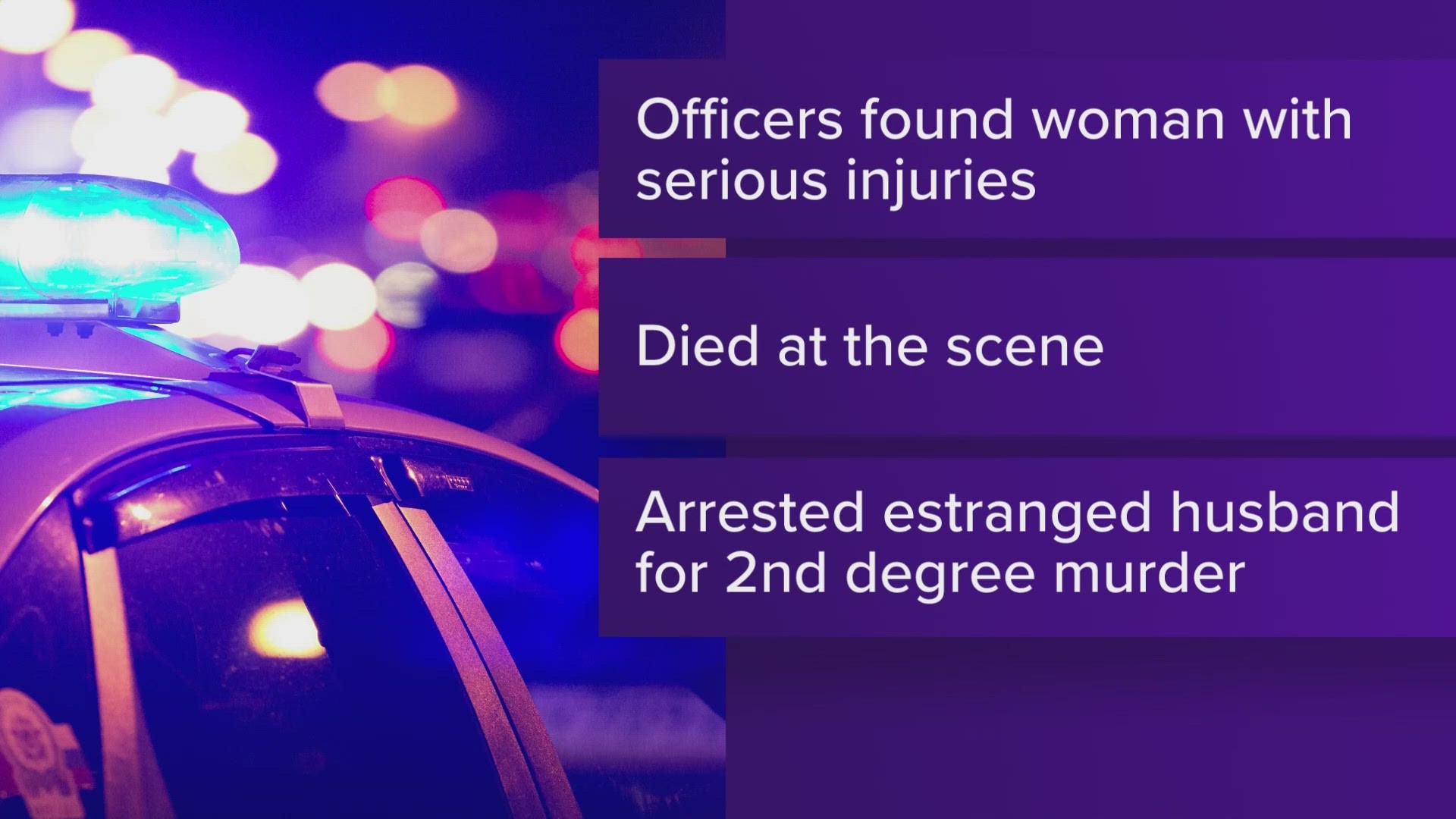 Officers arrested 36-year-old Jacob Spray on Tuesday night. He is suspected of assaulting his wife and ultimately causing her death.