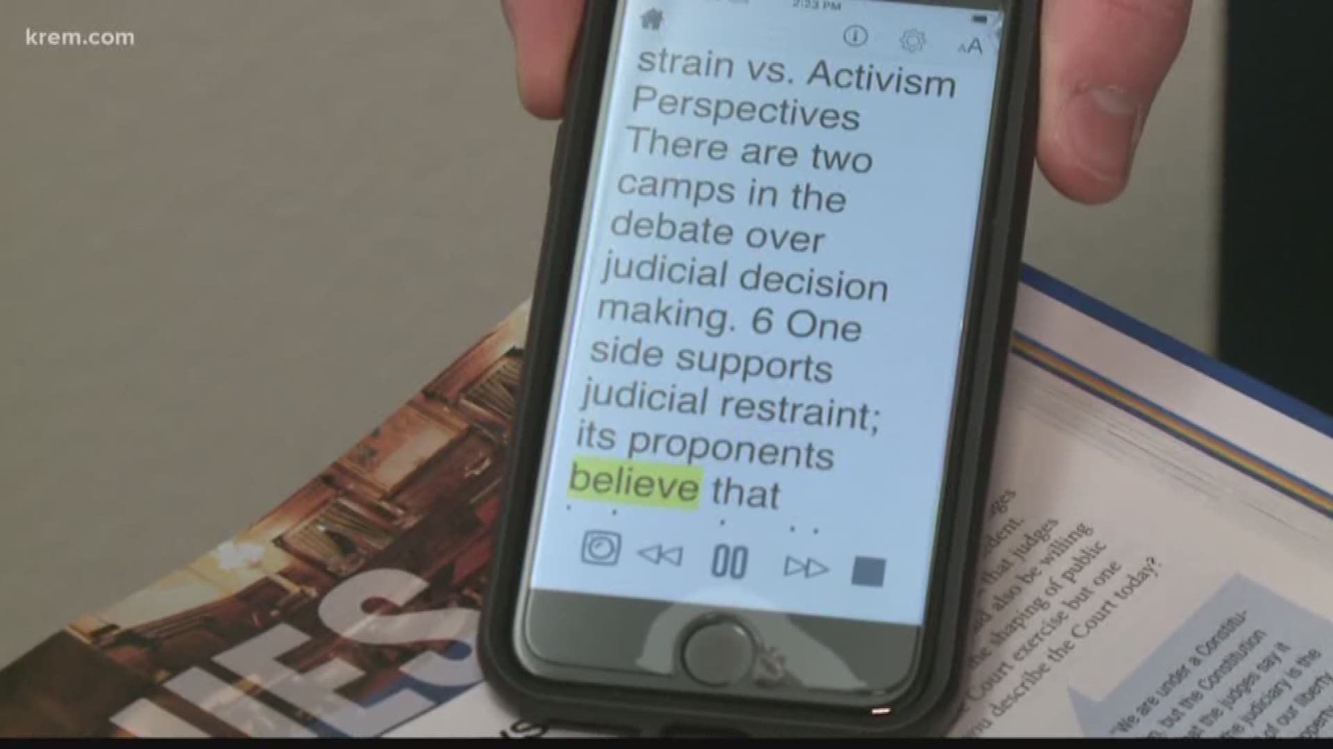 A Coeur d'Alene high school student has created a smartphone app that he hopes will help the disabled and people with reading issues.