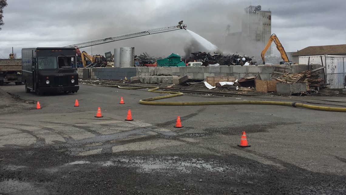 Fire at Spokane Valley facility ignited by hot metal falling into scrap ...