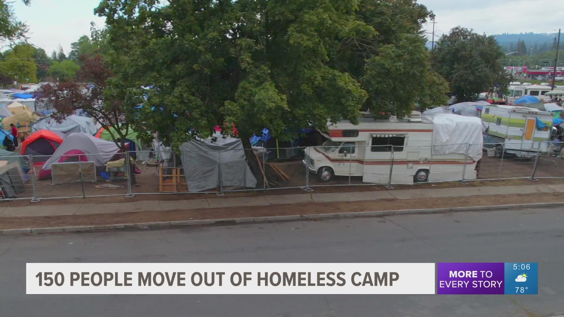 The Spokane Homeless Coalition invited community members into the encampment on Thursday morning to see how the new fencing is making the camp safer.