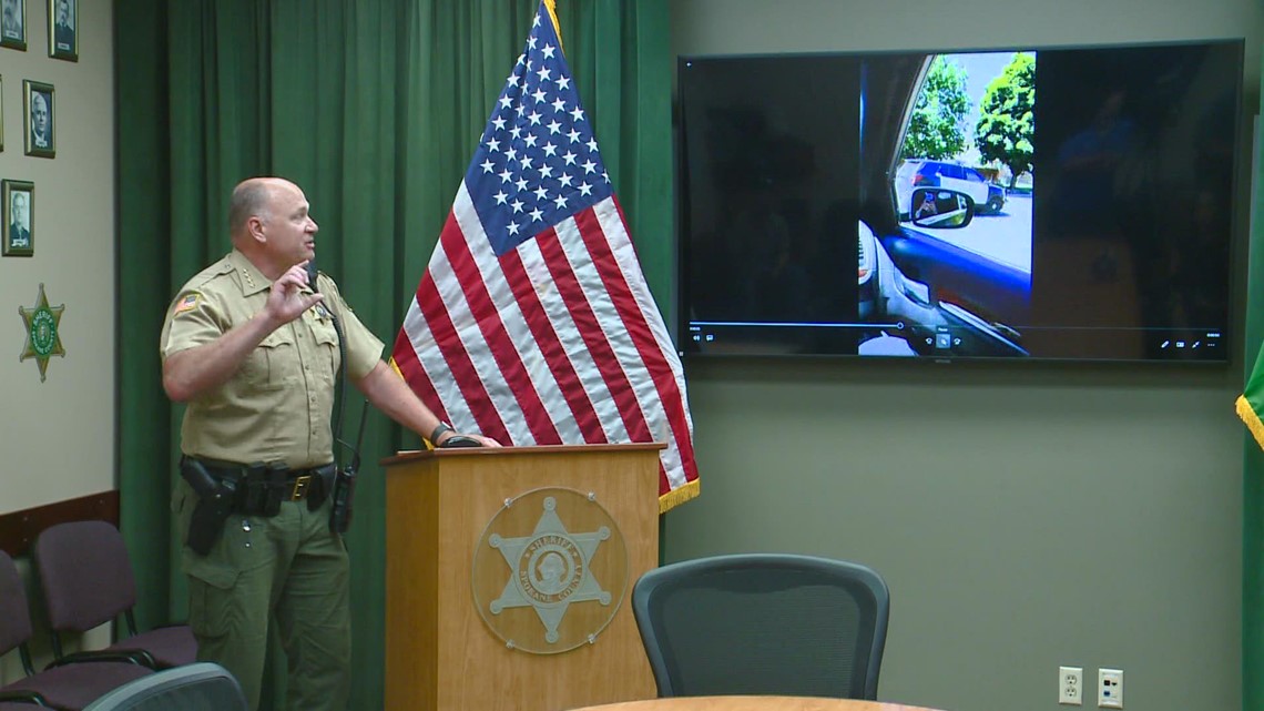 Spokane County Sheriff Ozzie Knezovich releases video of drive-by shooting that hit officer