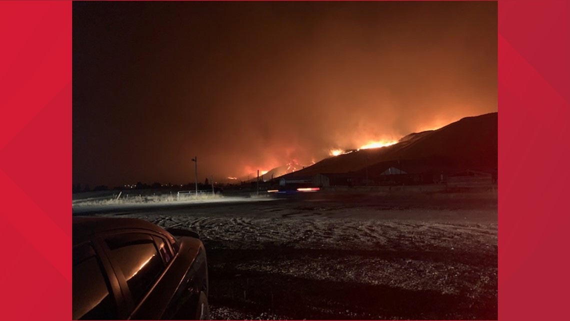 Chuweah Ceek Fire near Nespelem in Okanogan County grows