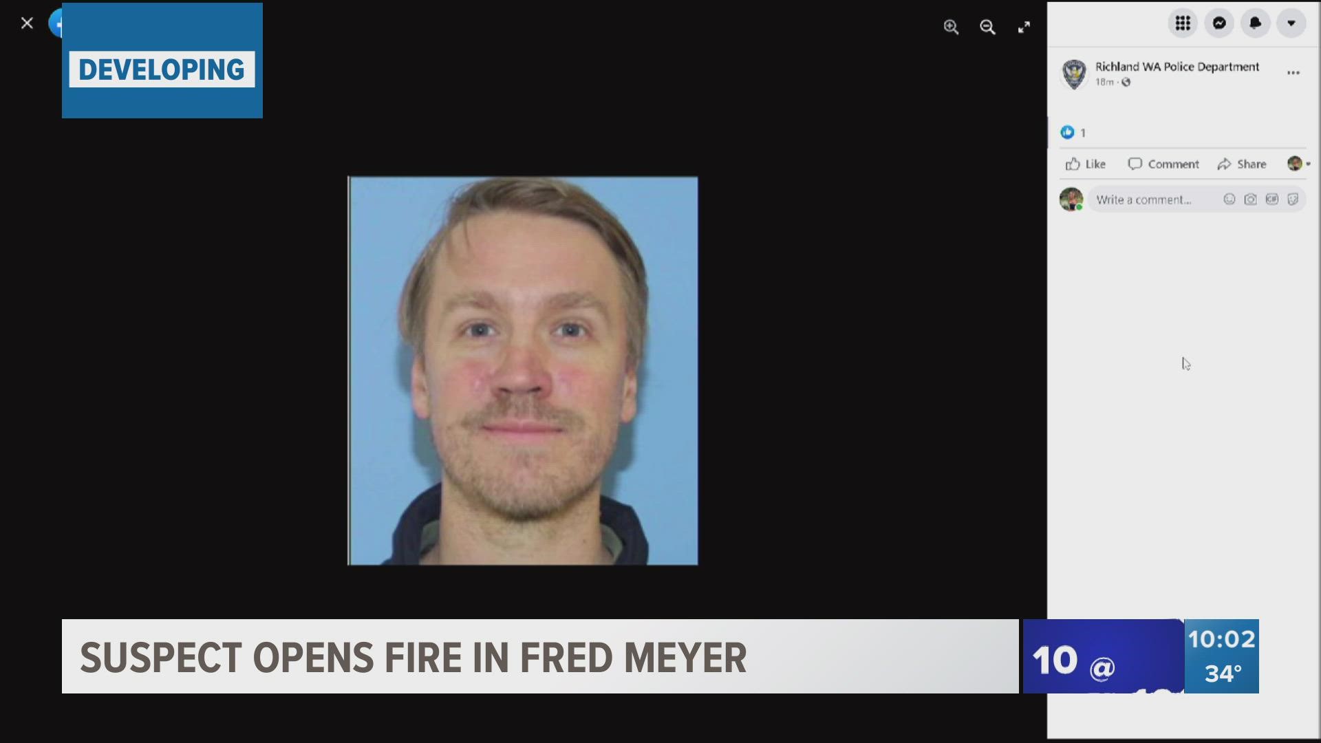 The suspect has been identified as Aaron Christopher Kelly. Kelly is believed to be driving a silver 2005 Honda Civic with Washington license plate BXC3305.