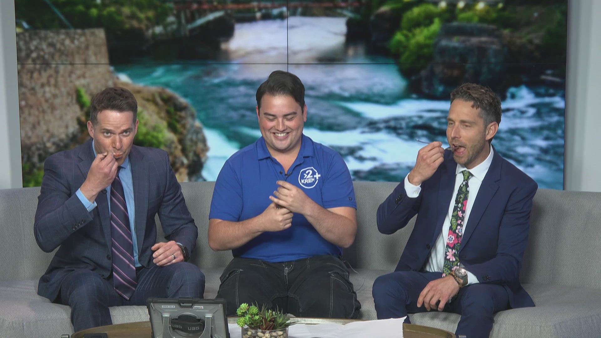 KREM 2's Cristian Garza brings Mark and Jeremy some ghost pepper hot sauce from the Kendall Yards Night Market. 