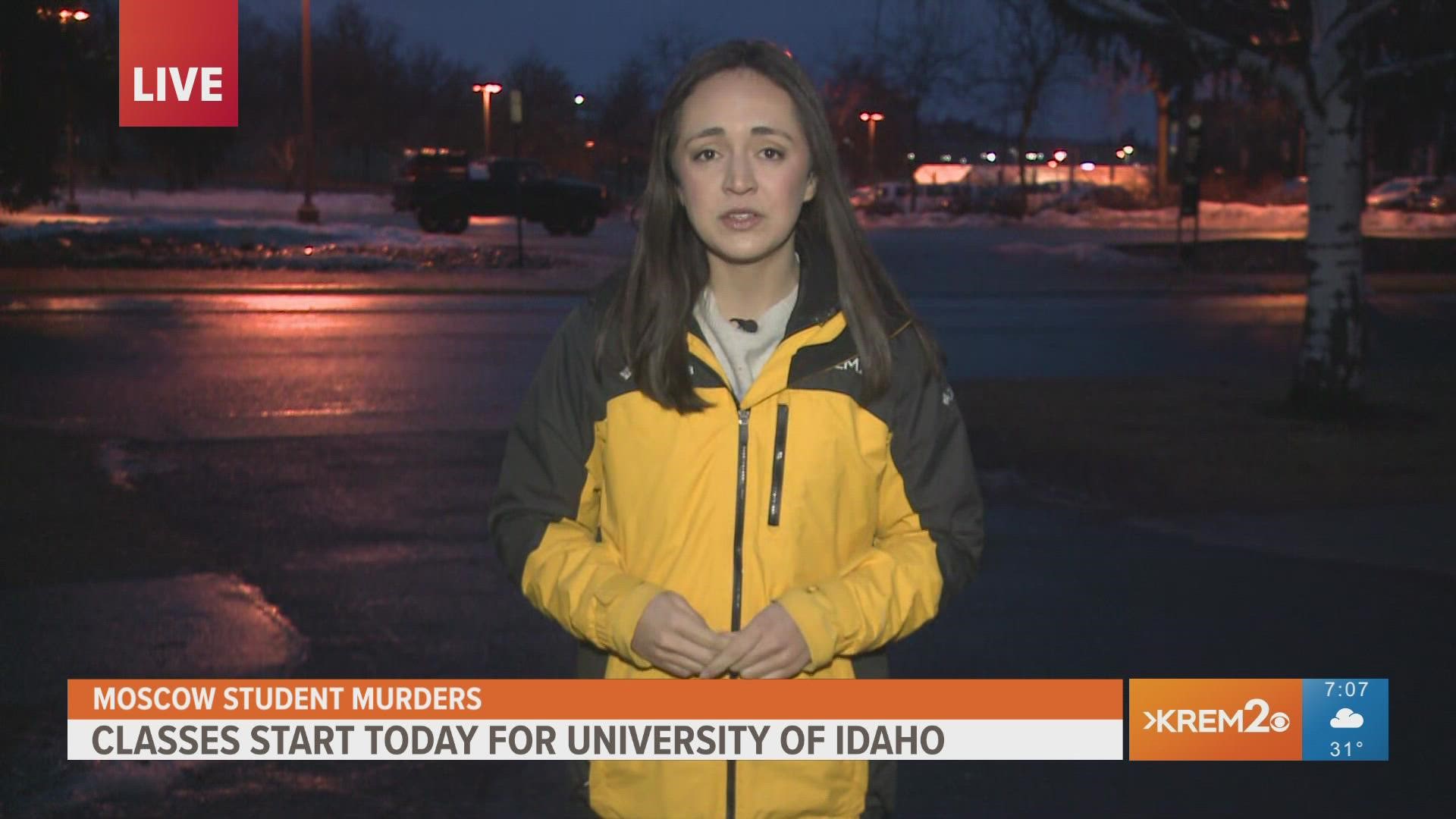 University of Idaho students return to campus on Wednesday for the first time since police made an arrest in the Moscow murders of four students.