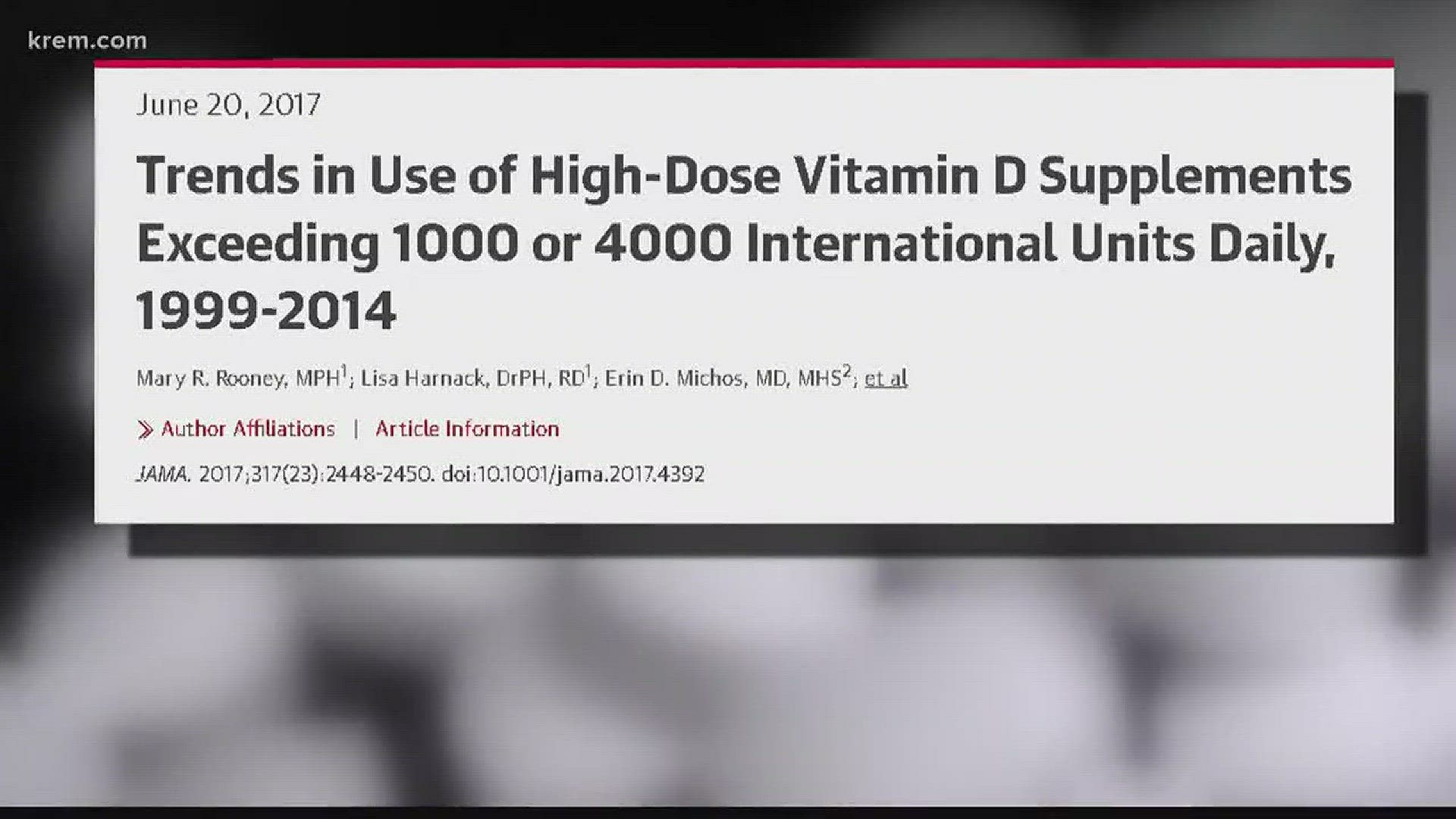Doctors who study vitamin D at Brigham and Women's Hospital said even though some research shows an association between low blood levels of vitamin D and different diseases, it has not been proven vitamin D deficiency will actually cause disease.