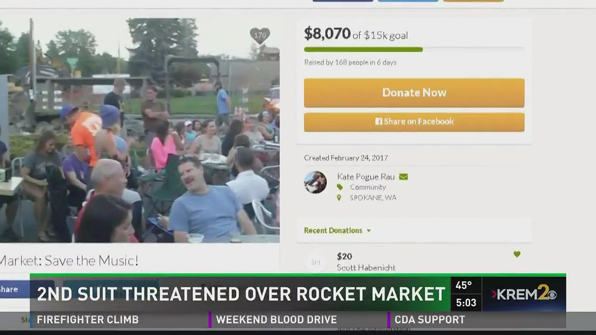 Neighbors claim defamation after others raise money in support of Rocket Market