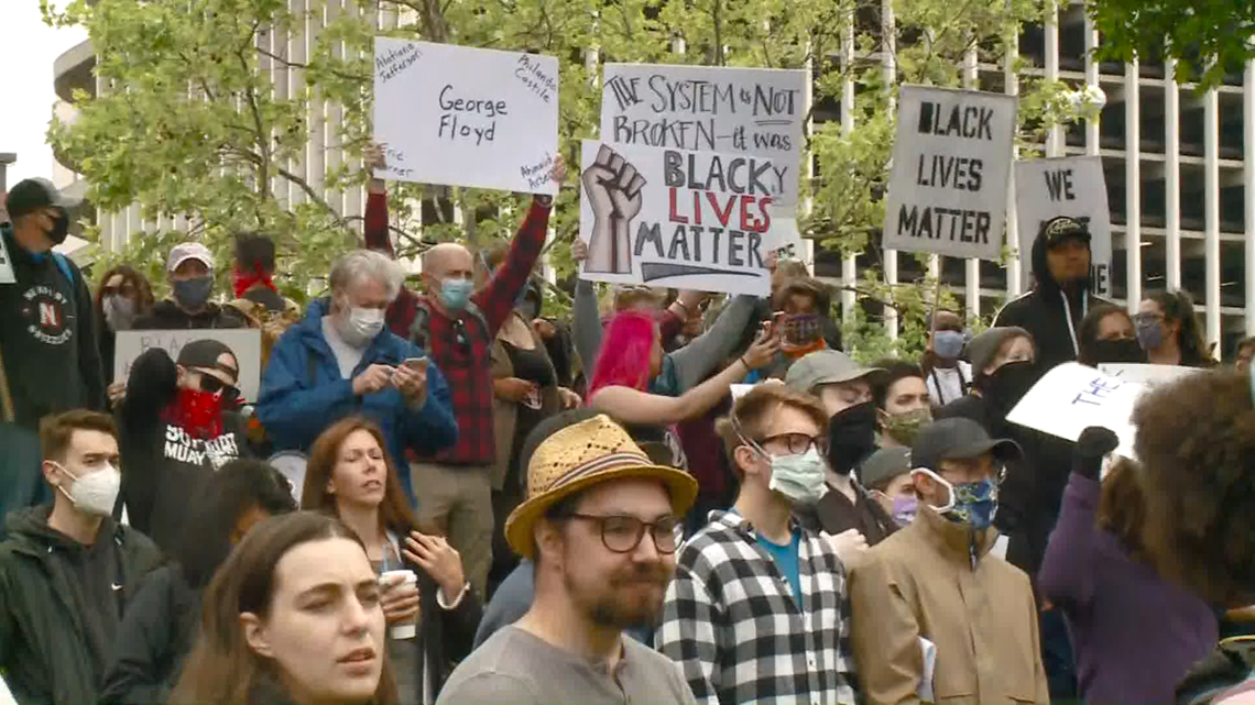 Thousands protest in downtown Spokane over police brutality