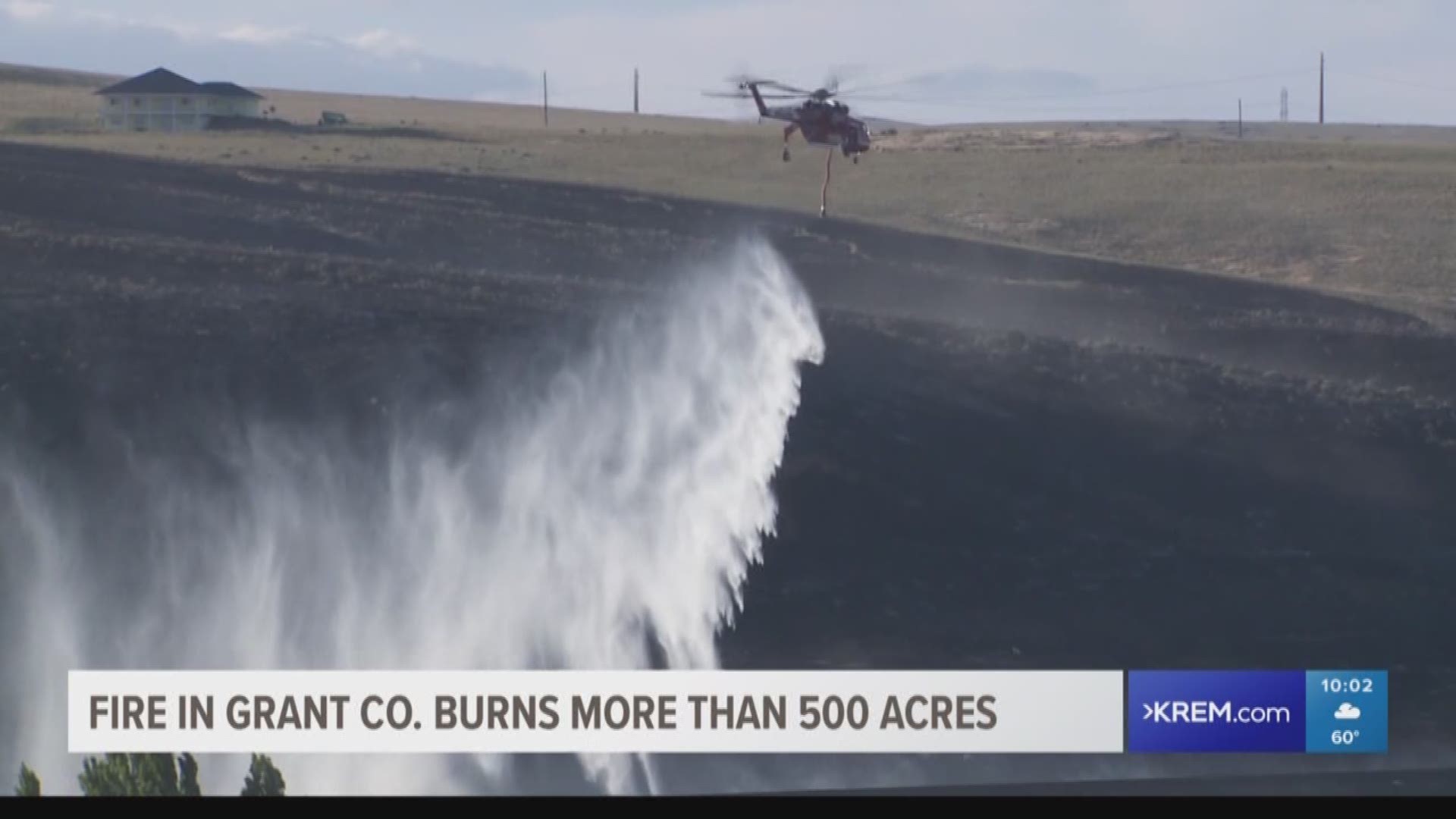 Fire in Grant County burns more than 5,000 acres (7-4-18)