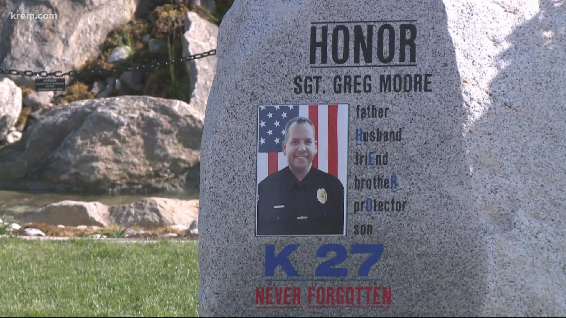 Coeur d'Alene Police Sgt. Greg Moore was on patrol in a neighborhood seven years ago when he was shot and killed by an armed suspect