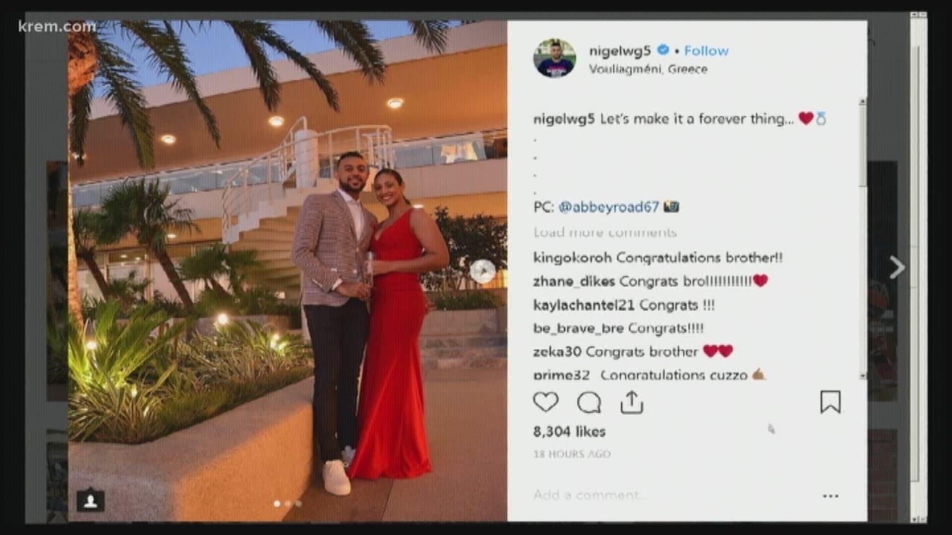 Former Zag basketball player announces engagement on social media