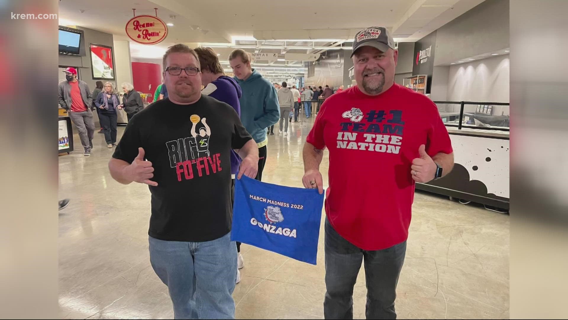 After an exciting first two rounds of the March Madness tournament, the Zags are on their way to California. Fans are eager to show their GU pride on the road.