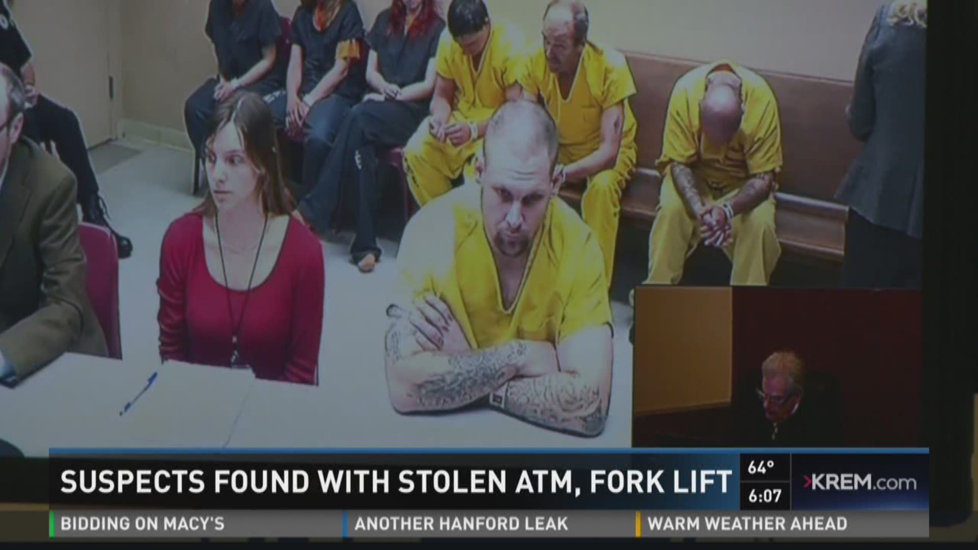 Suspects found with stolen ATM, fork lift