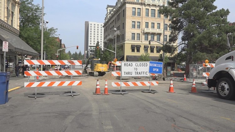 Riverside construction affects local businesses and downtown Spokane