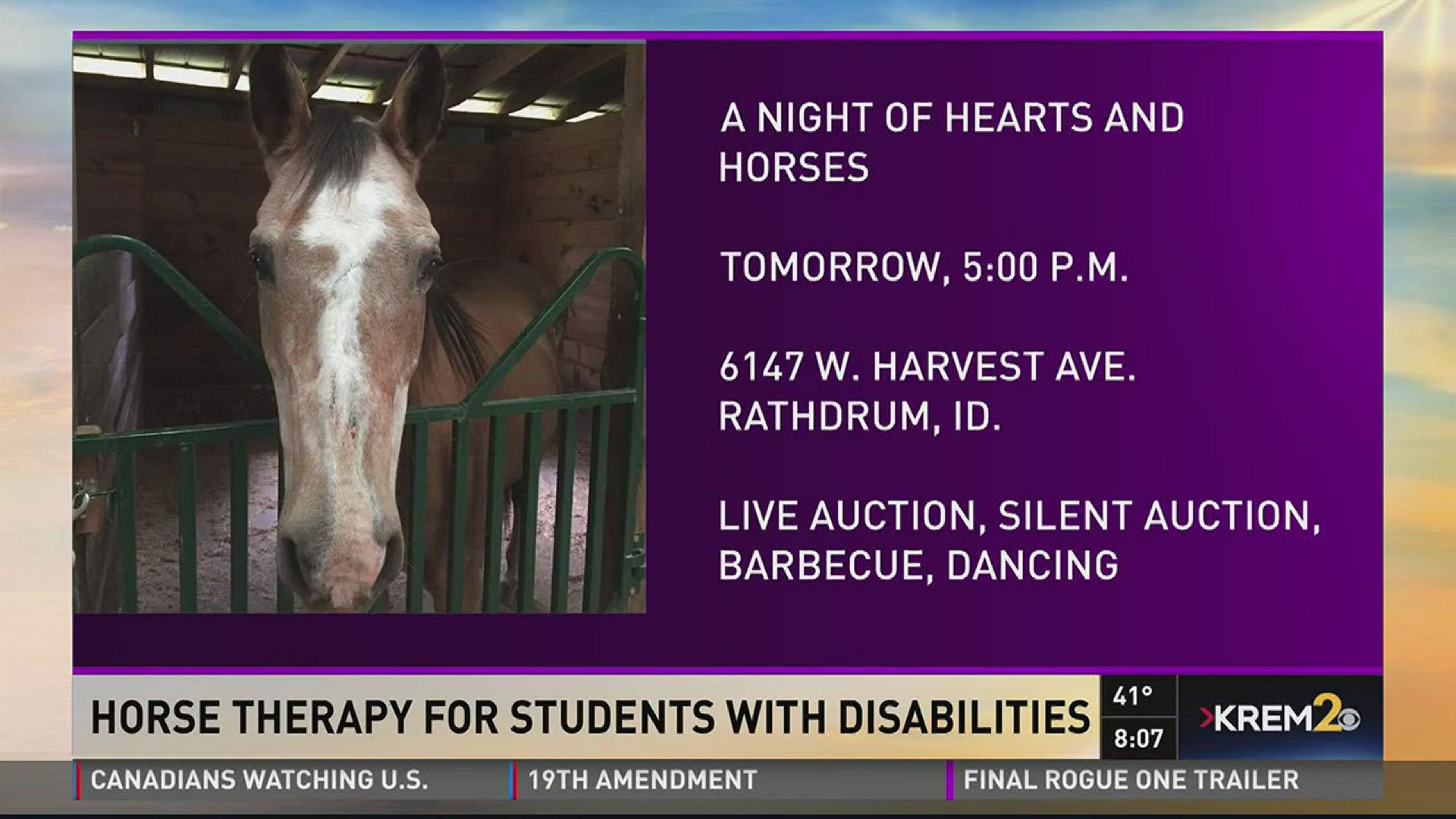 Horse therapy for local students with disabilities