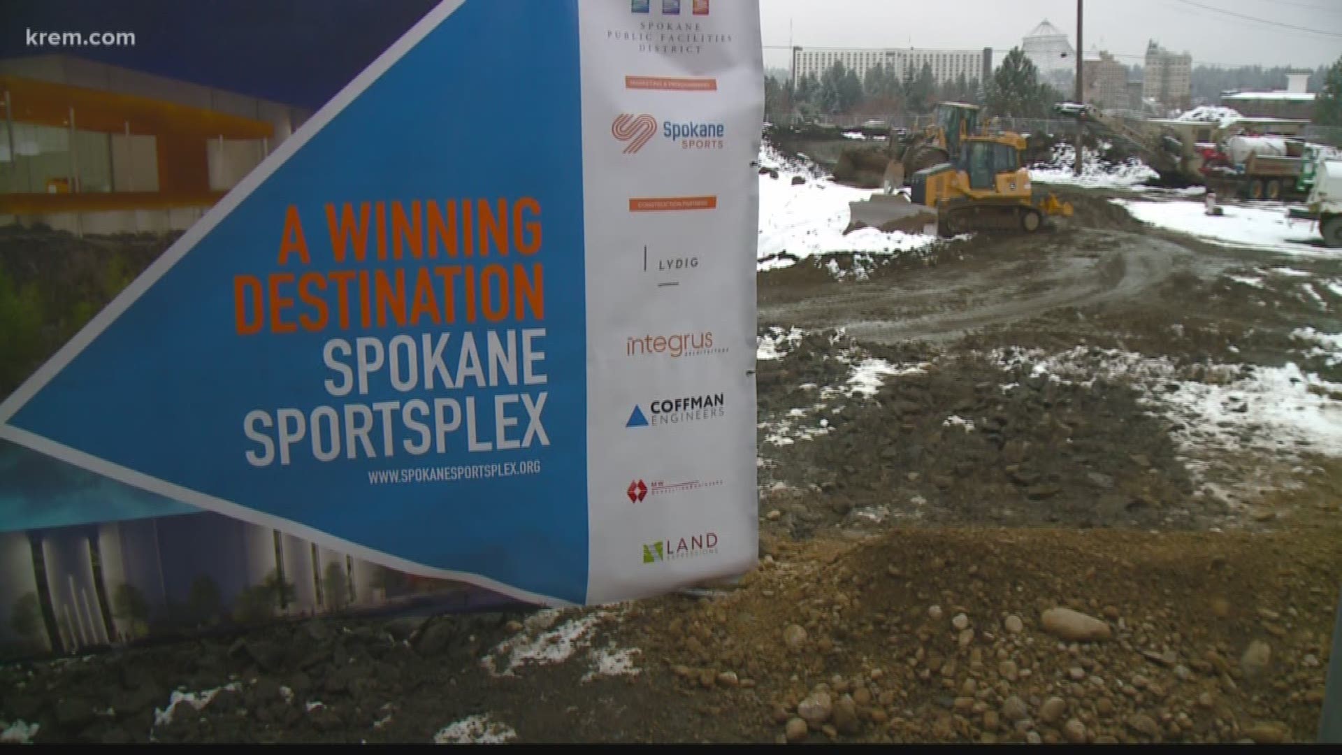 The Sportsplex will be able to host at least 16 sports and seat 4,000 people. It will be located on the north bank of the Spokane River.