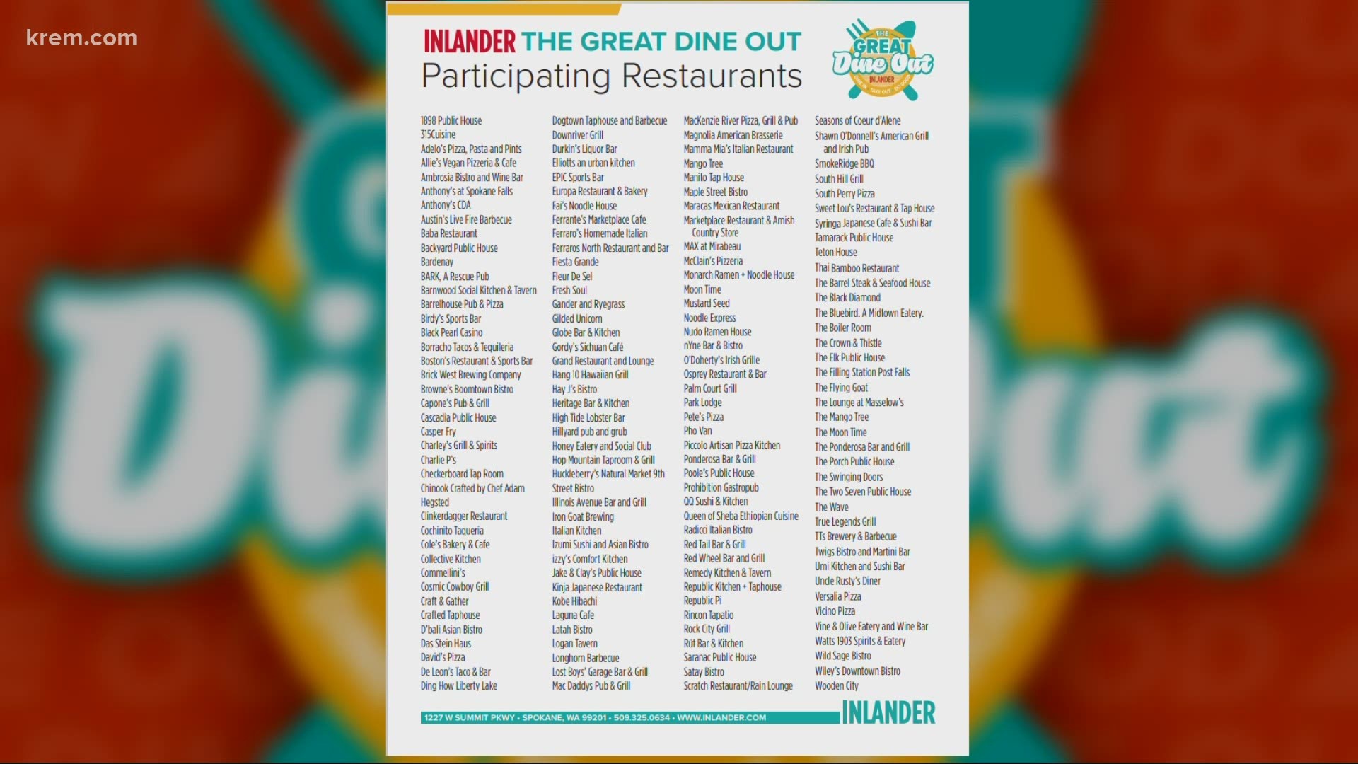 Over 160 Local Restaurants Signed Up For The Great Dine Out Krem Com