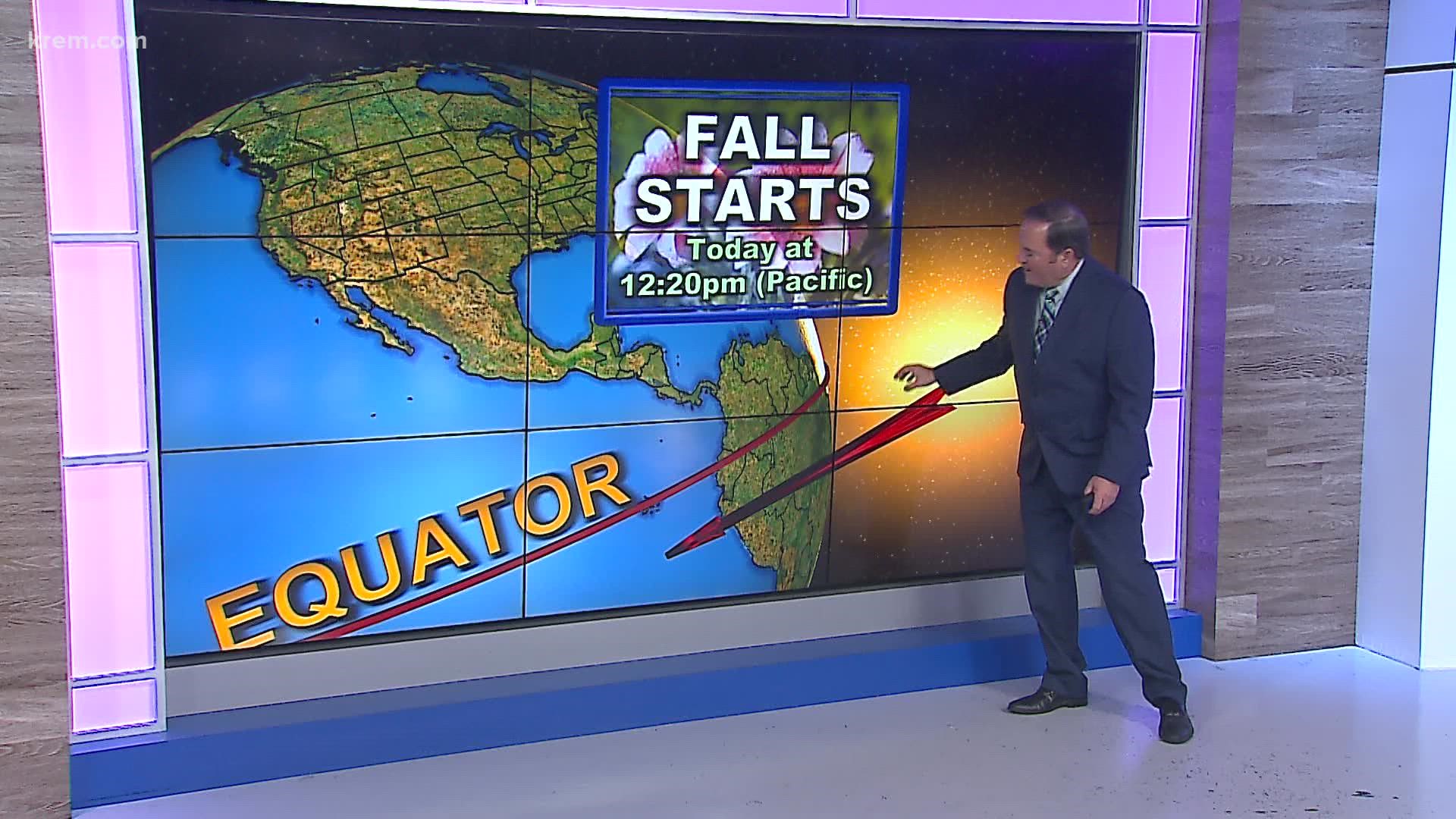 Sept. 22 is the first day off fall, the Autumn Equator, which means day light will be shorter.